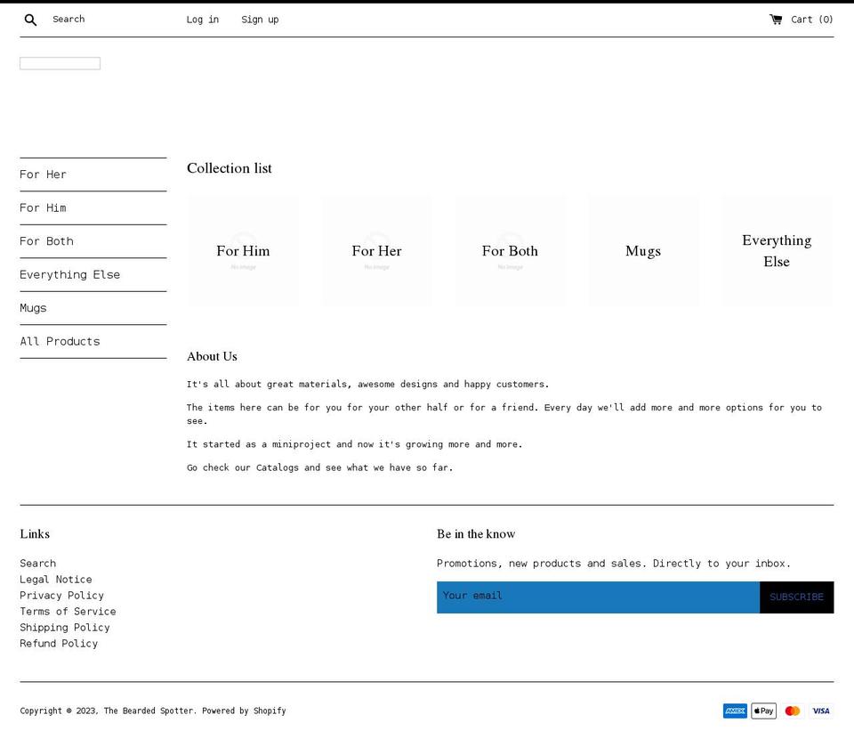 thebeardedspotter.com shopify website screenshot