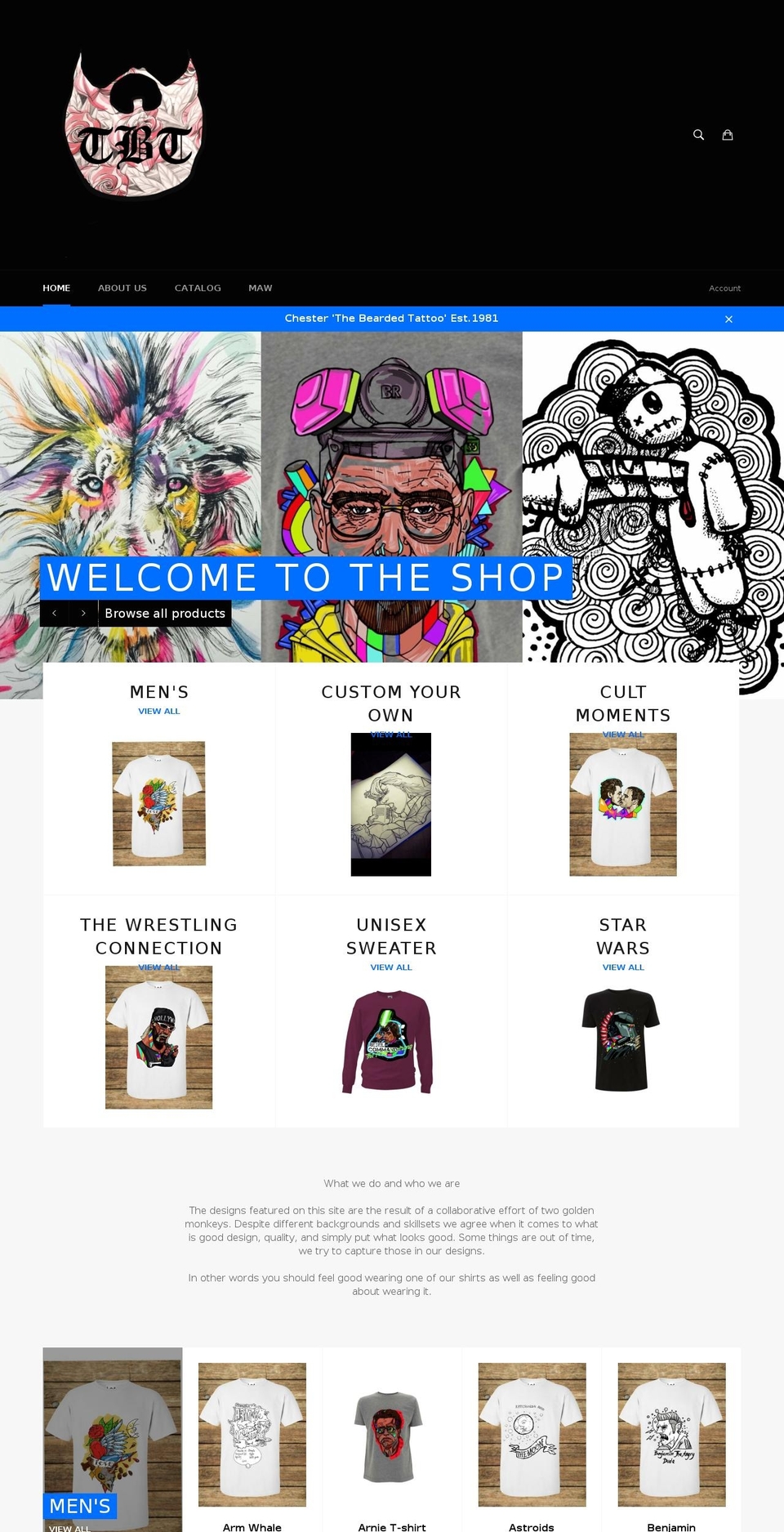 thebeardedtattoo.com shopify website screenshot