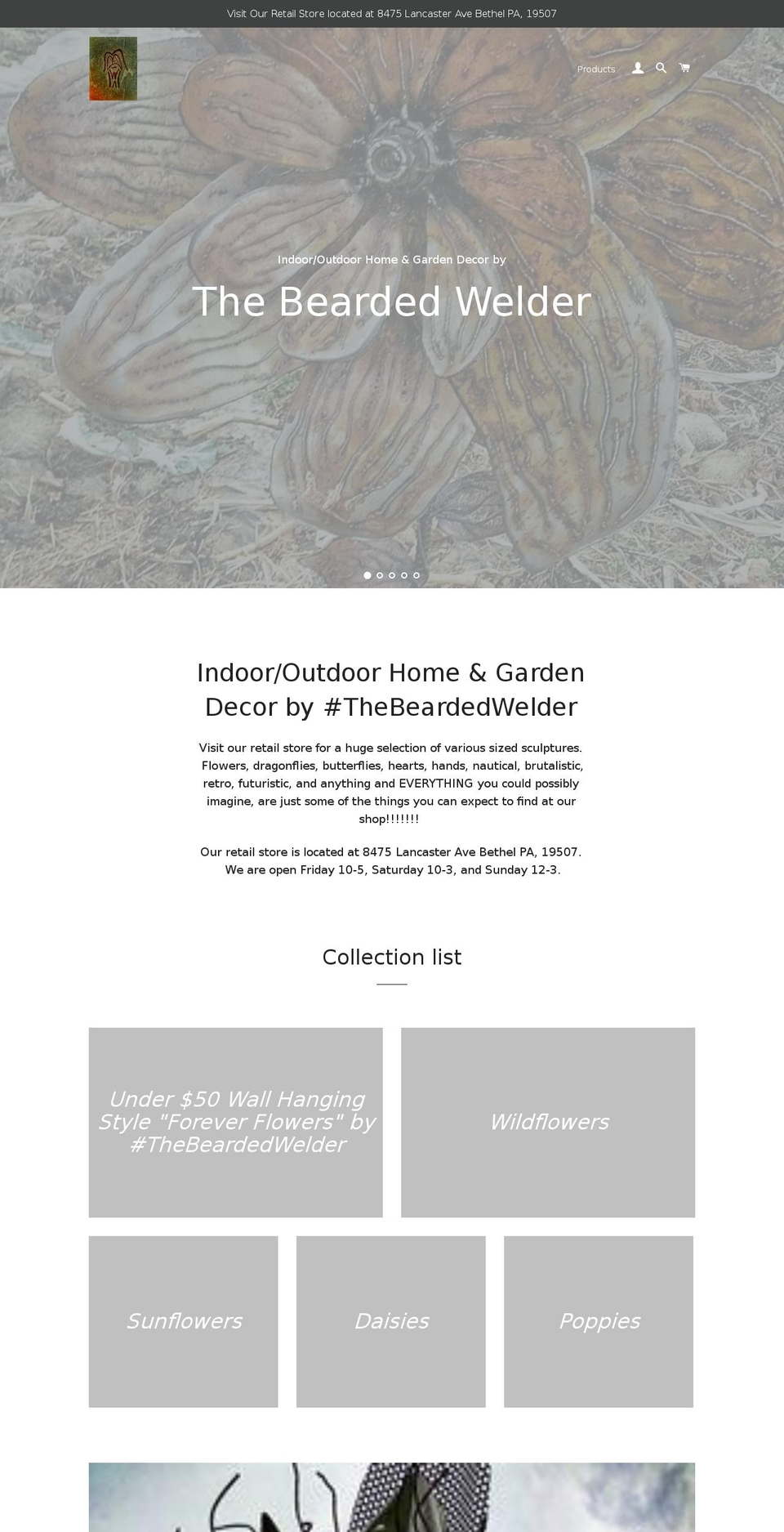 thebeardedwelder.com — Shopify storefront screenshot