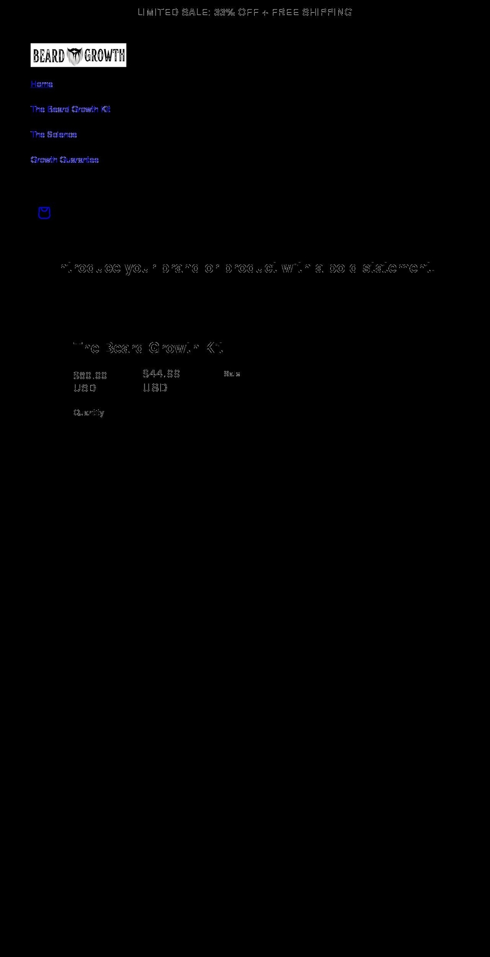 thebeardgrowthkit.com shopify website screenshot