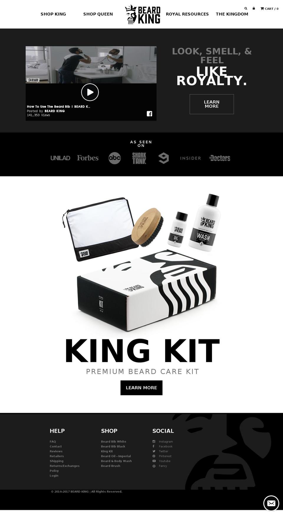 Beard King - Customizations - FB Settings Shopify theme site example thebeardking.net