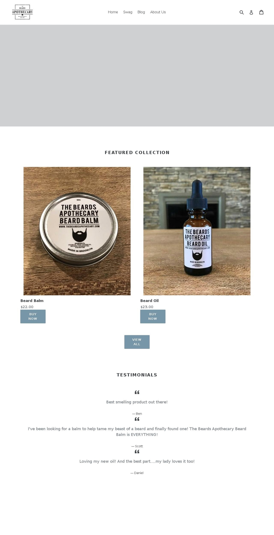 thebeardsapothecary.com — Shopify storefront screenshot