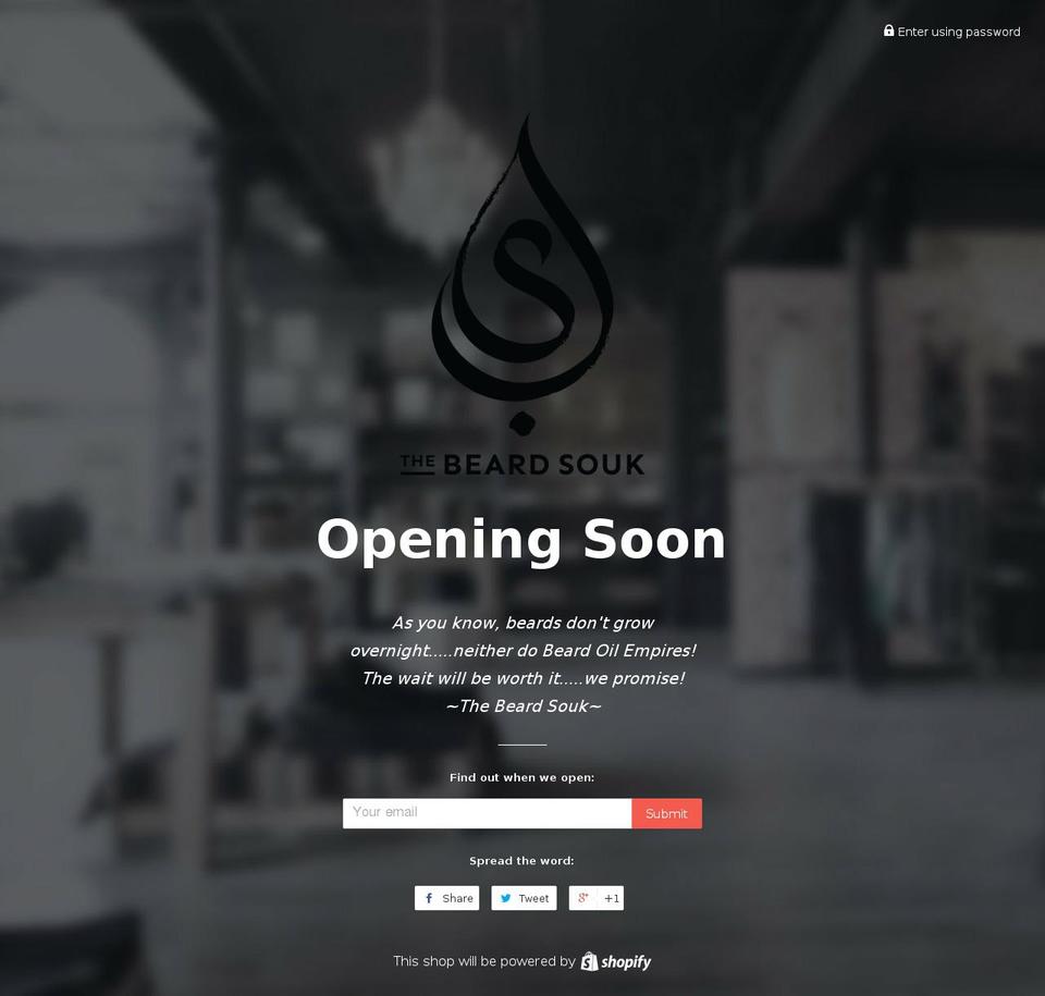 thebeardsouk.com.au shopify website screenshot