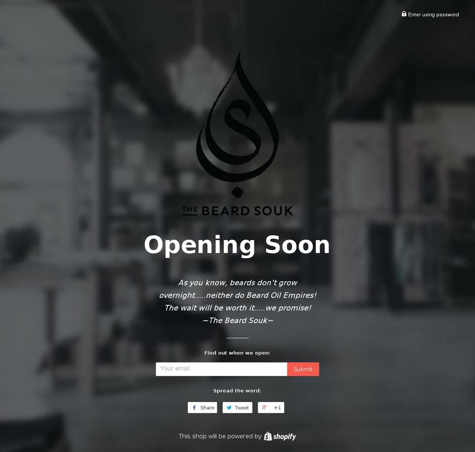 thebeardsouk.com shopify website screenshot