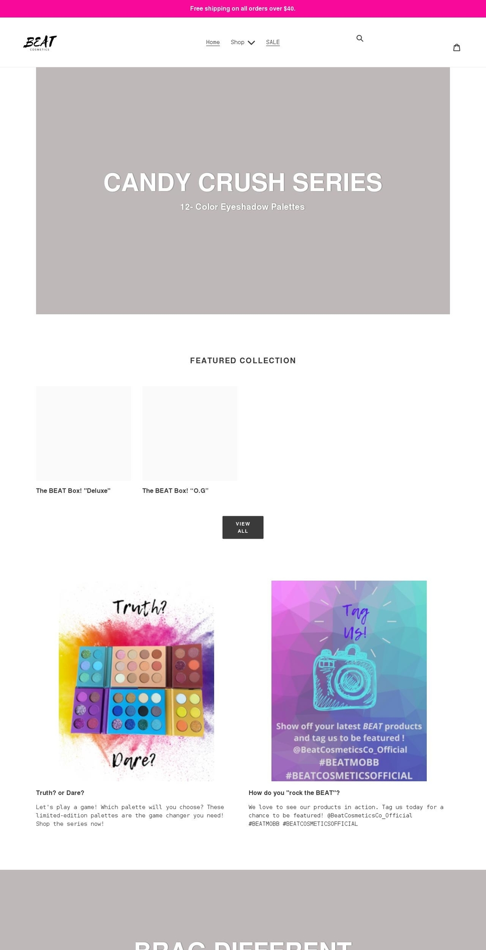 thebeatface.com shopify website screenshot