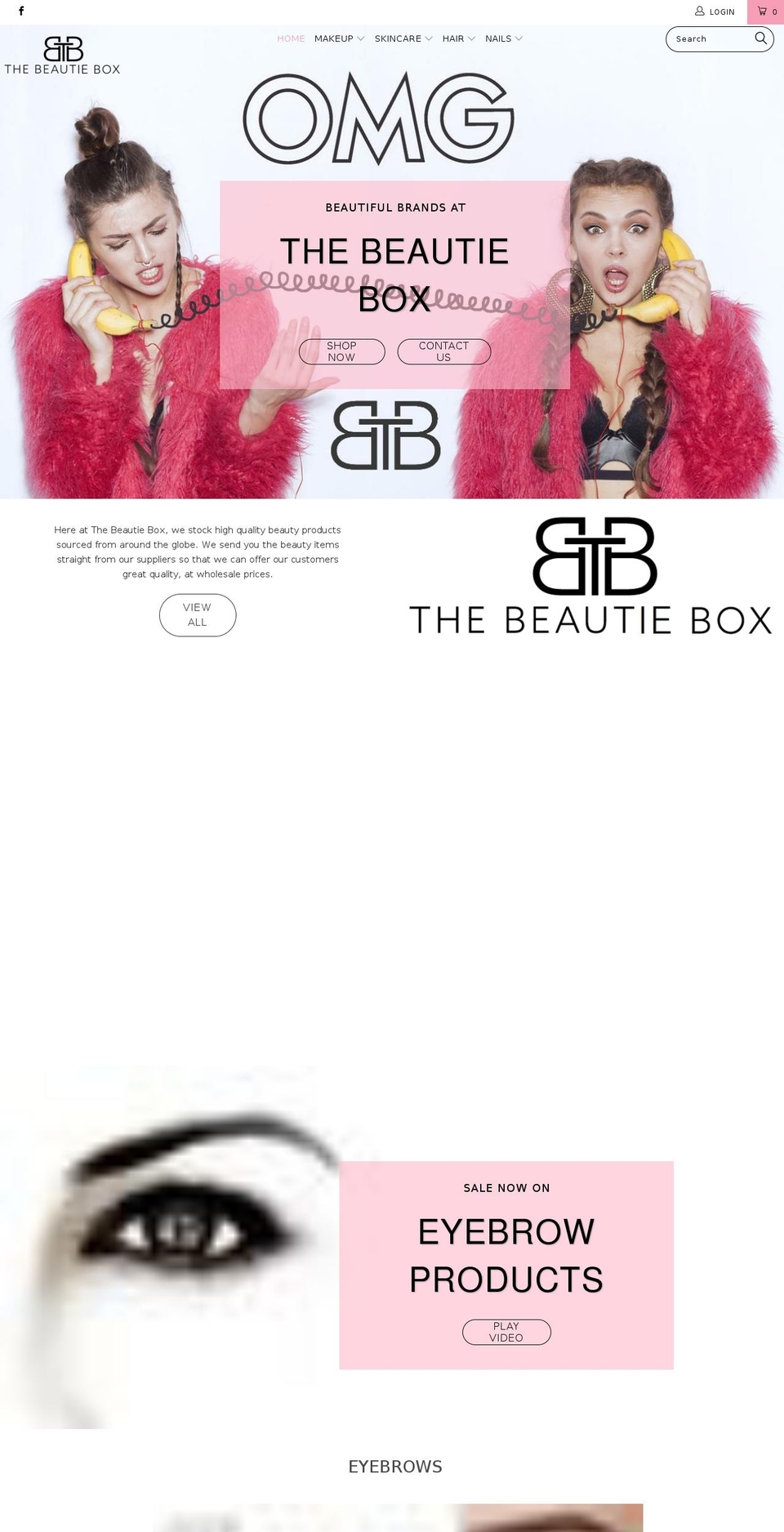 thebeautiebox.com — Shopify storefront screenshot