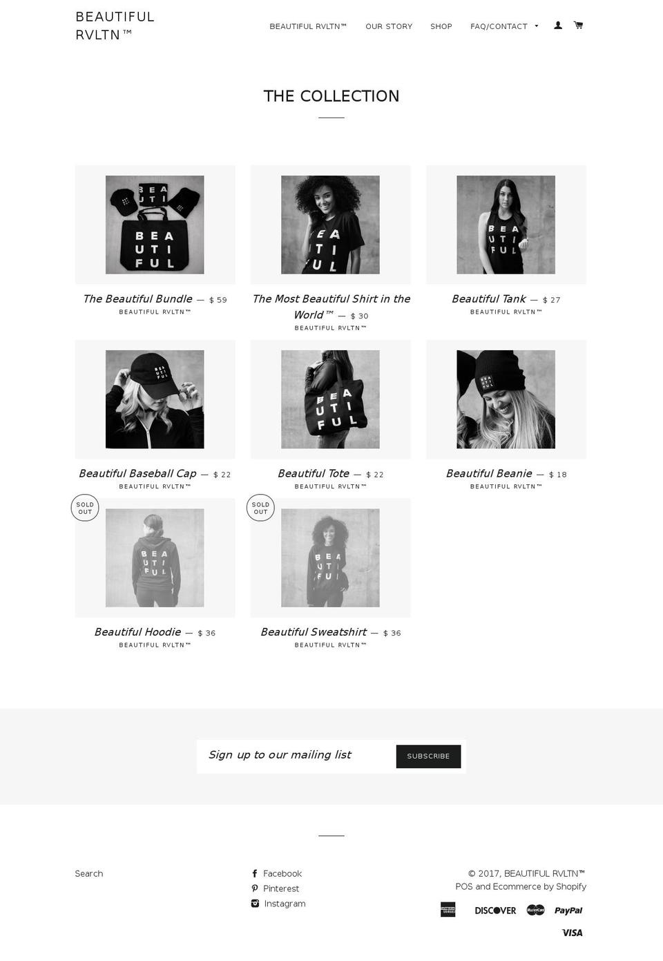 thebeautifulchange.com shopify website screenshot