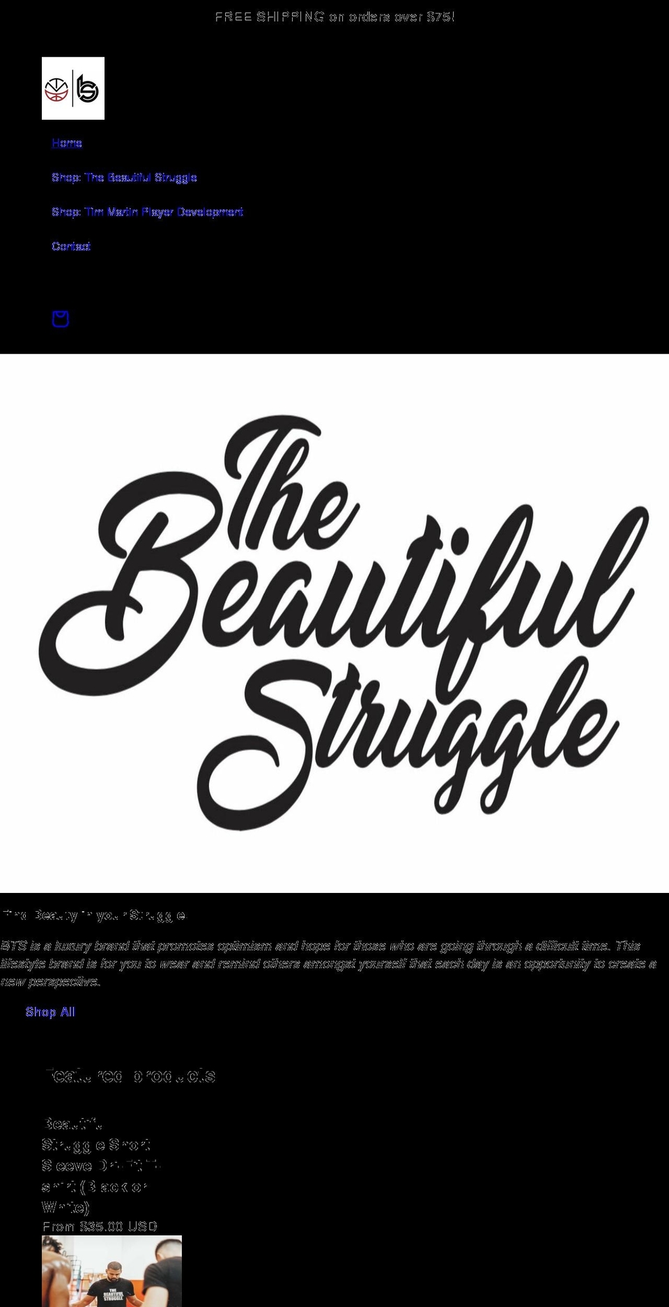 thebeautifulstruggles.org shopify website screenshot