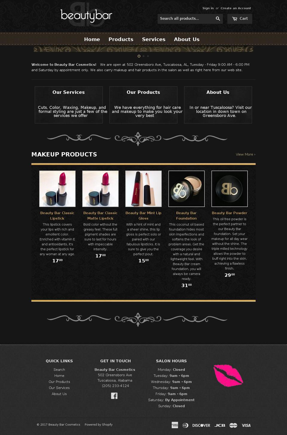 thebeautybar.org shopify website screenshot