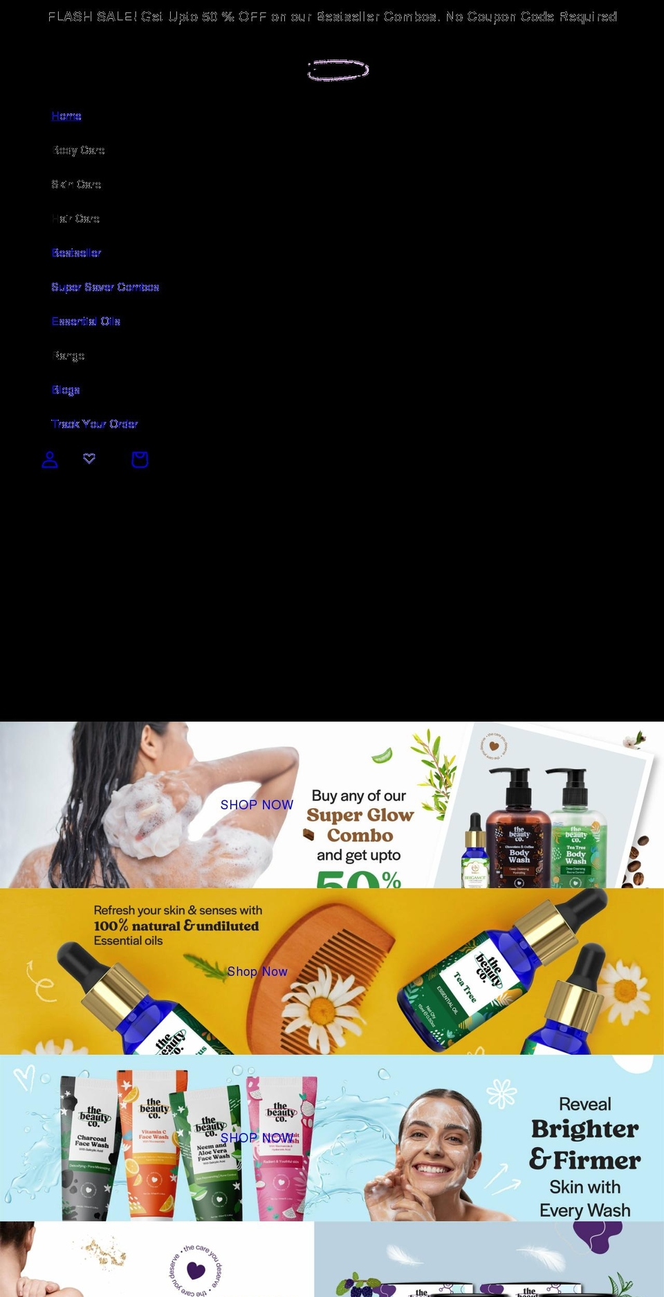 thebeautyco.in shopify website screenshot