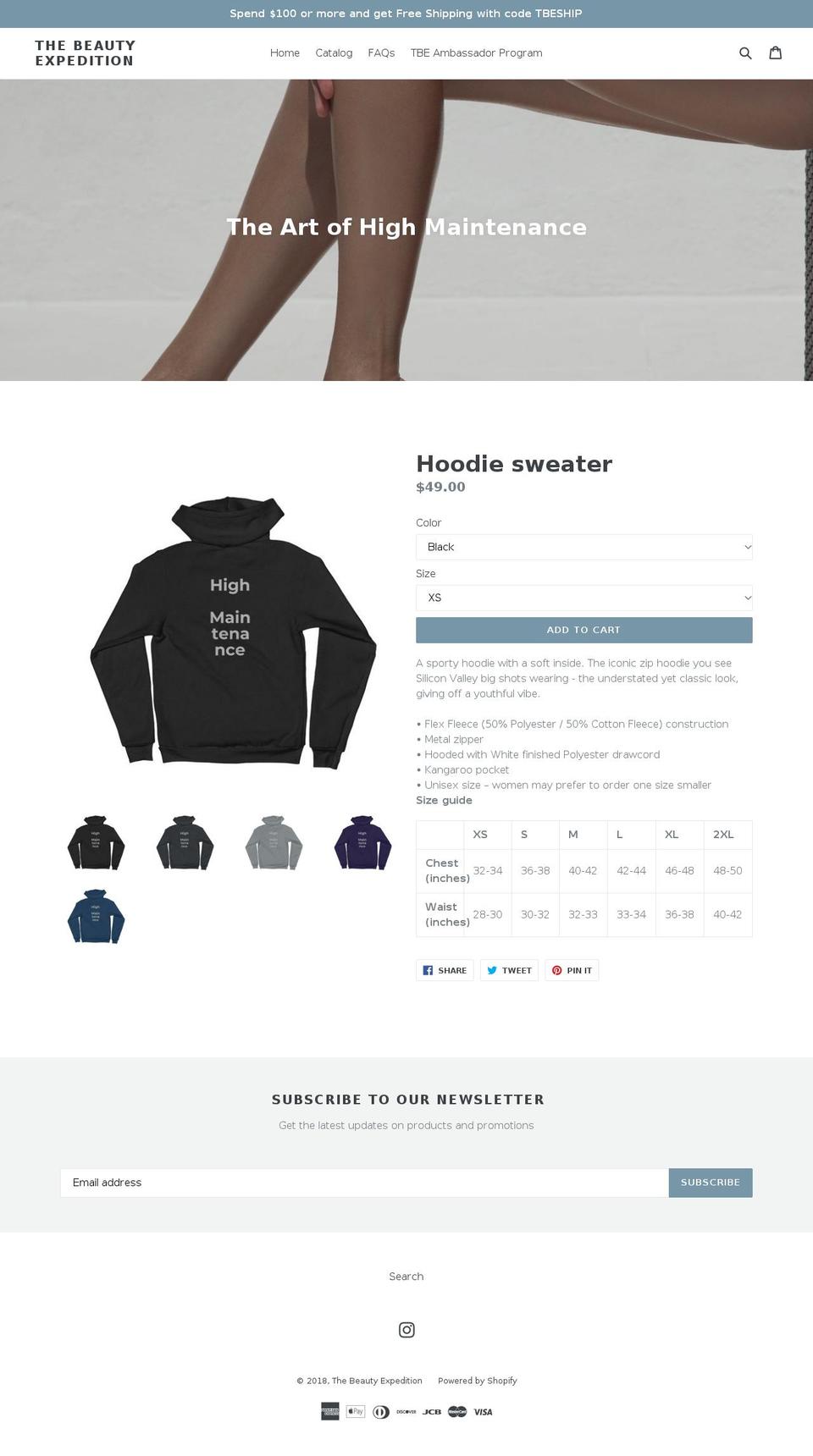 thebeautyexpedition.com — Shopify storefront screenshot
