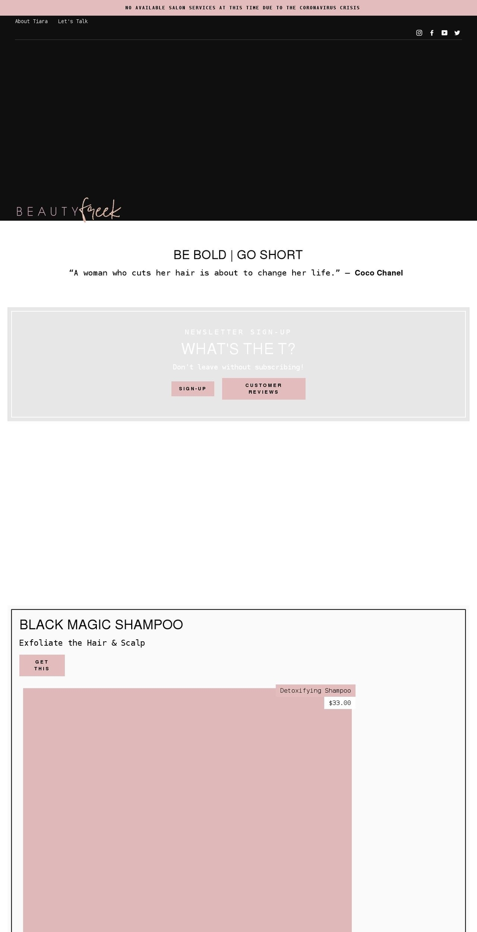 thebeautyfreek.com shopify website screenshot