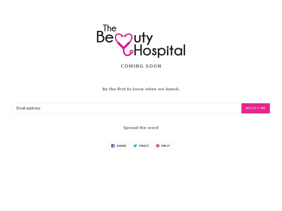 thebeautyhospital.com — Shopify storefront screenshot
