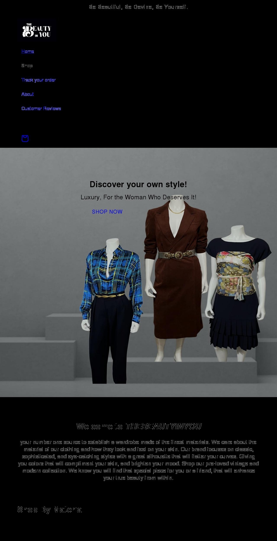 thebeautyinu.org shopify website screenshot