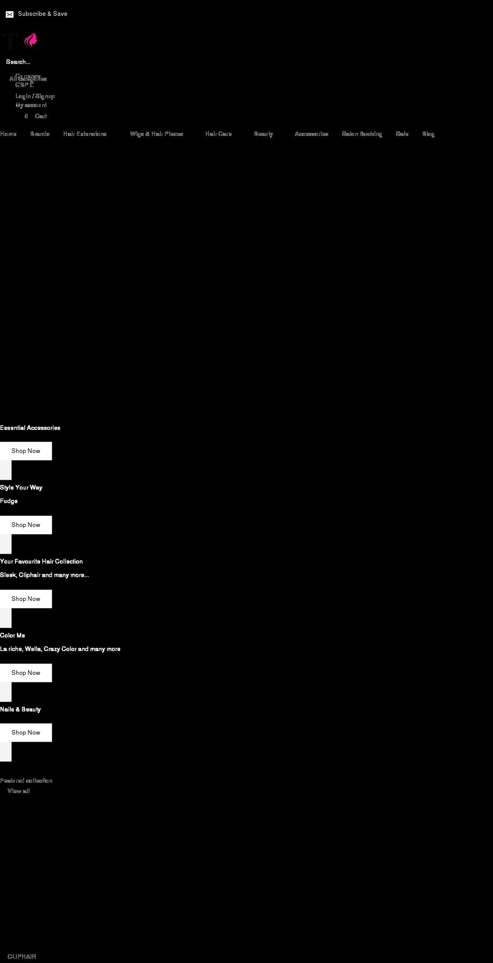 thebeautyloungehair.com shopify website screenshot