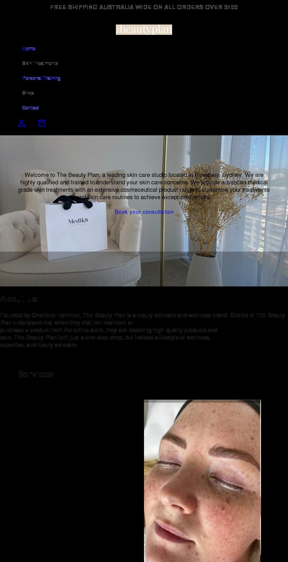 thebeautyplan.com.au shopify website screenshot