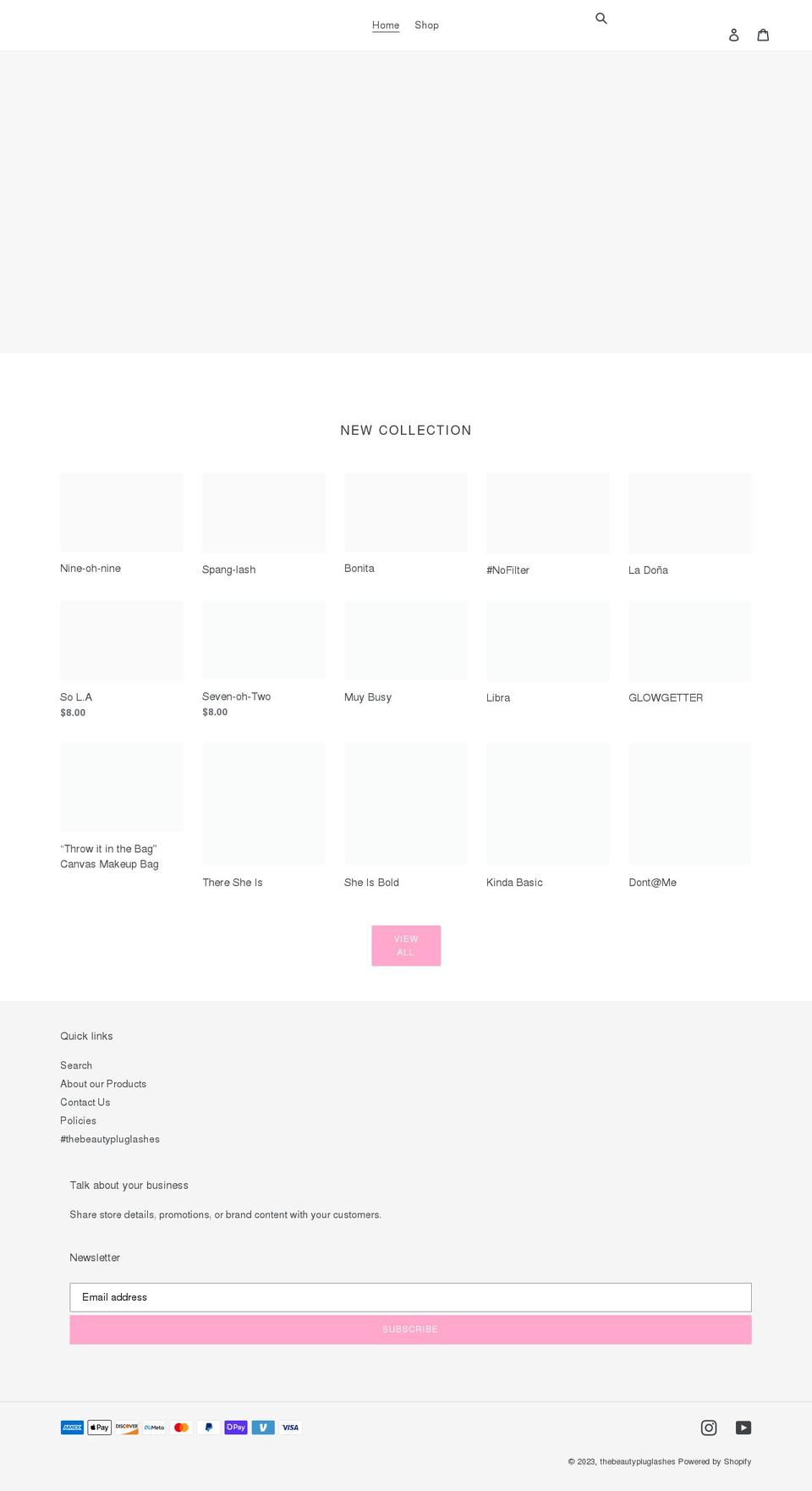 thebeautypluglashes.com shopify website screenshot