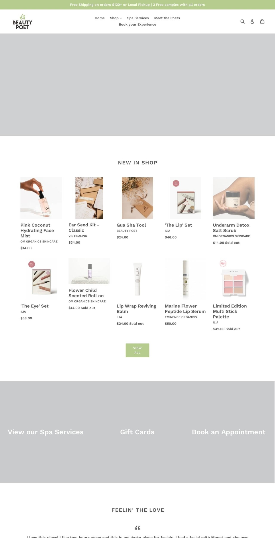 thebeautypoet.com shopify website screenshot