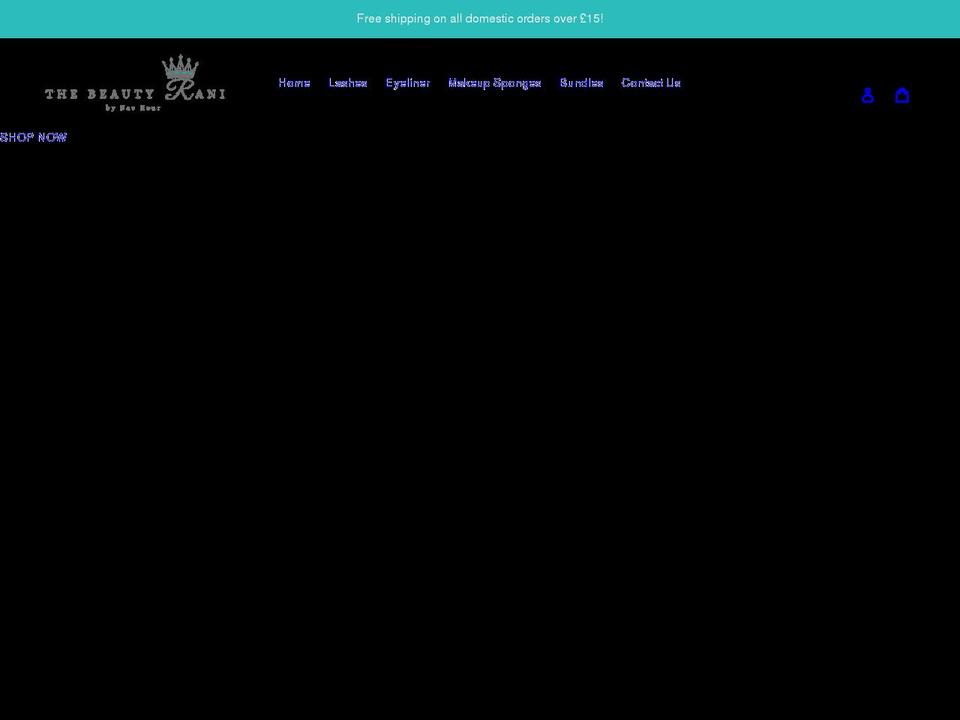 thebeautyrani.com shopify website screenshot