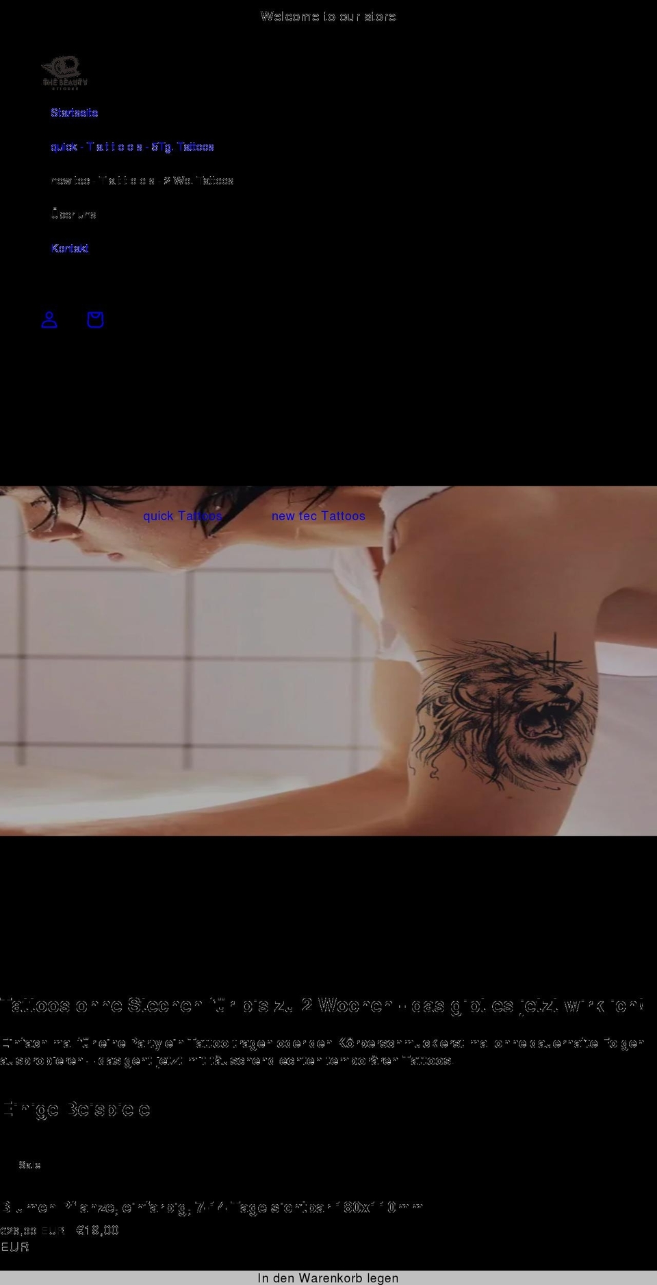 thebeautysticker.com shopify website screenshot