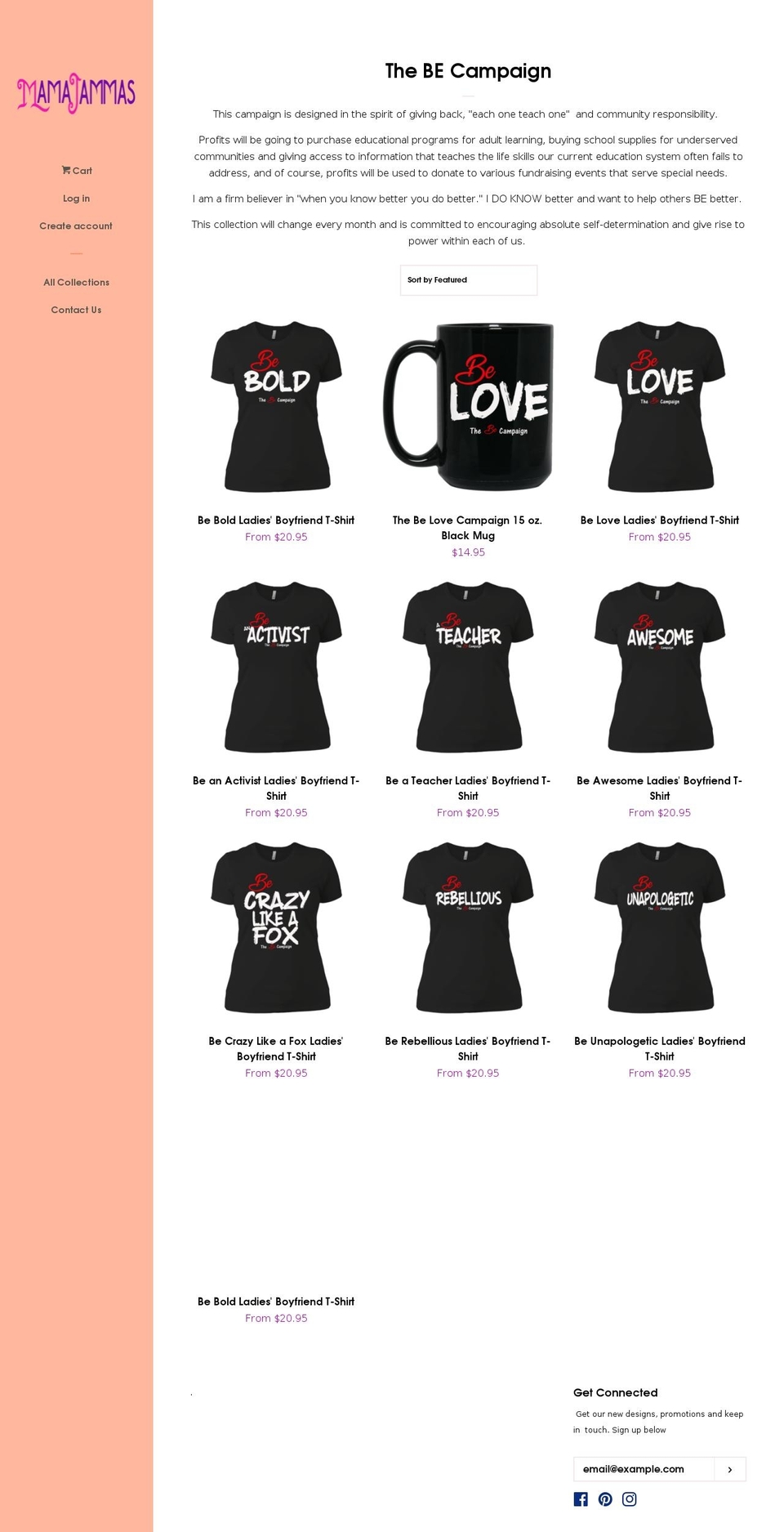 thebecampaign.com — Shopify storefront screenshot