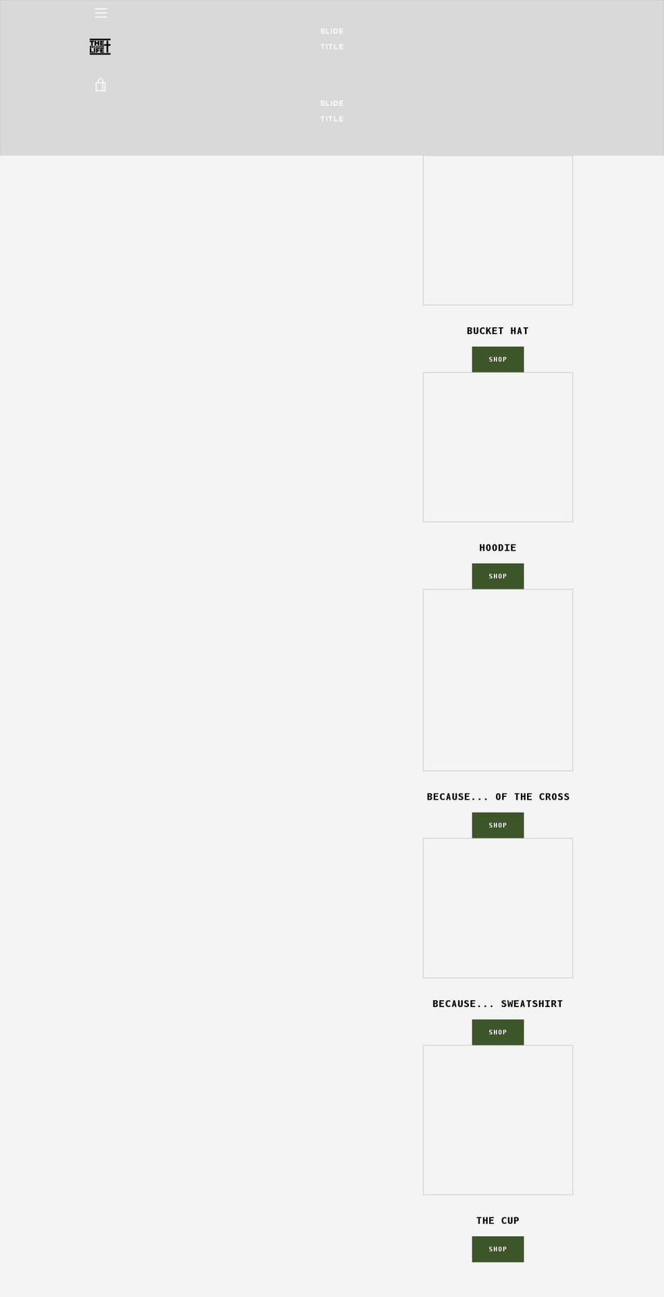 thebecauselife.com shopify website screenshot