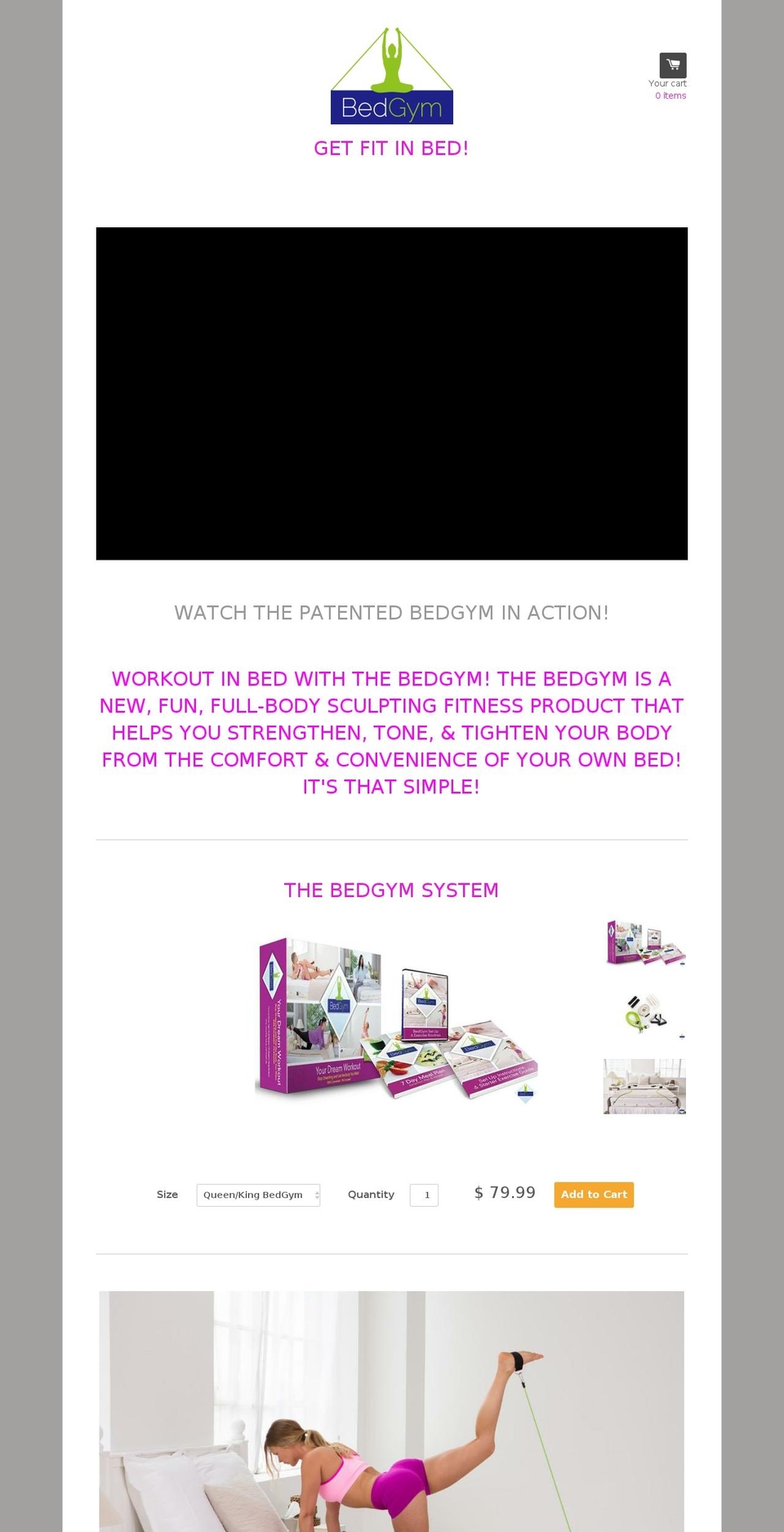 thebedgym.com — Shopify storefront screenshot