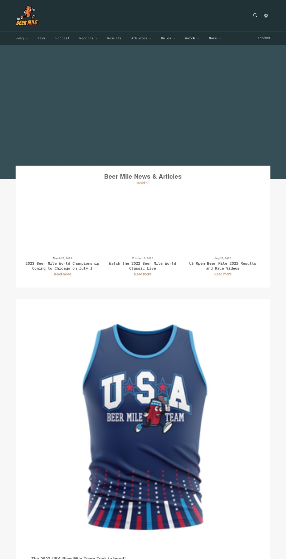 thebeermile.org shopify website screenshot