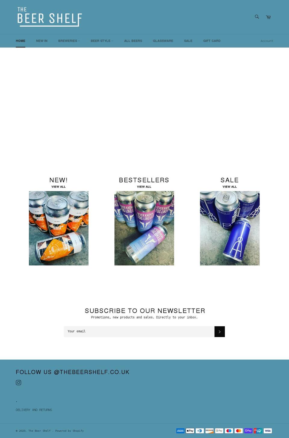thebeershelf.co.uk shopify website screenshot