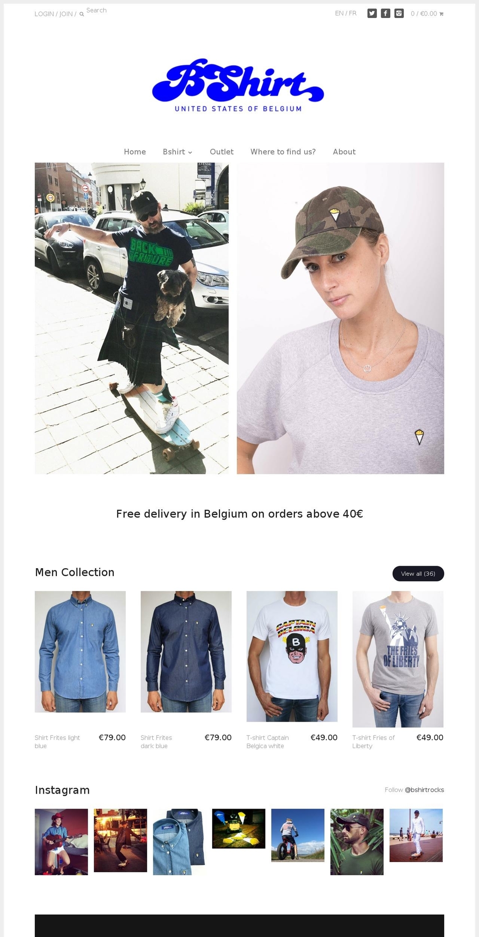 thebelgianshirt.be shopify website screenshot