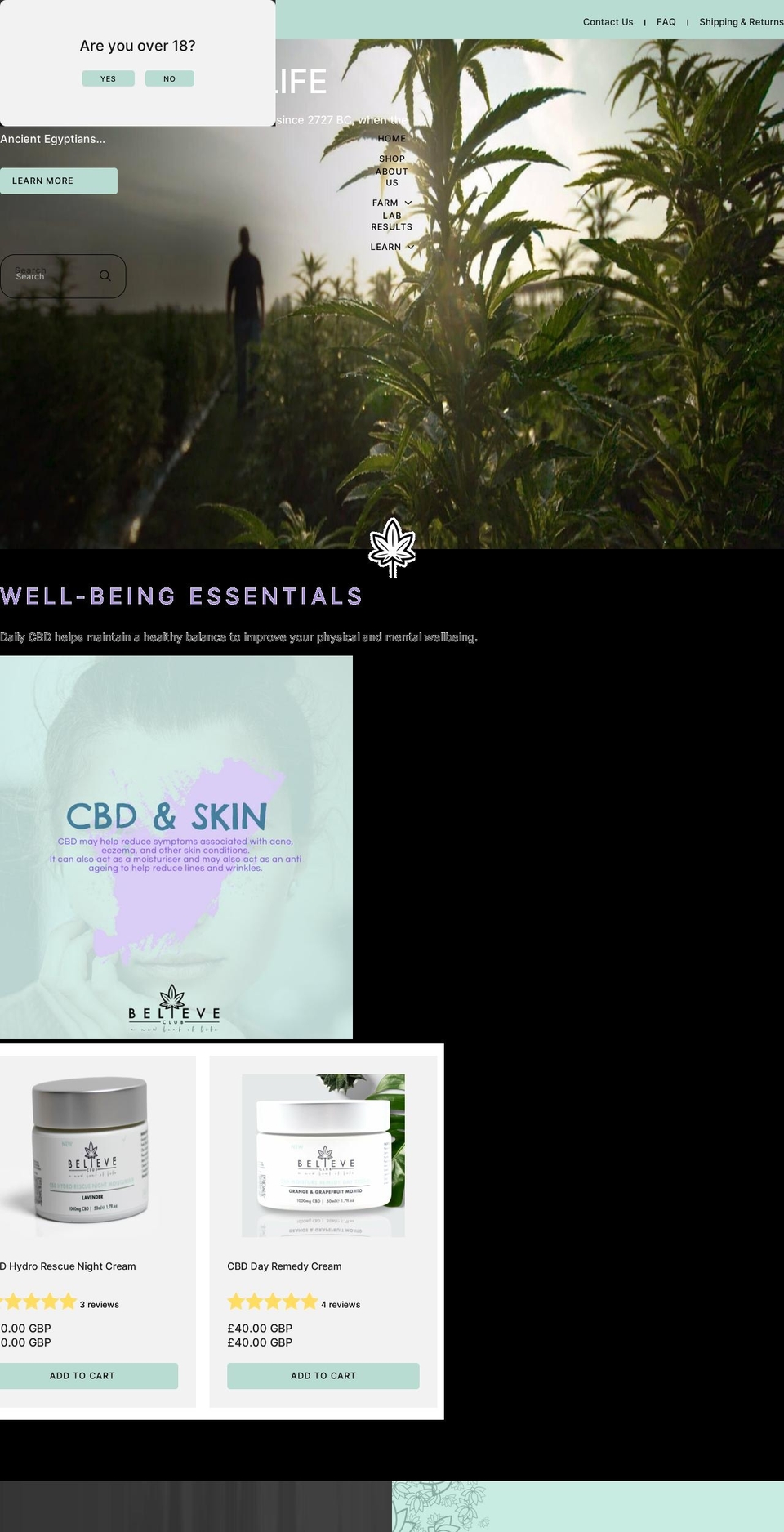 thebelieveclub.com shopify website screenshot