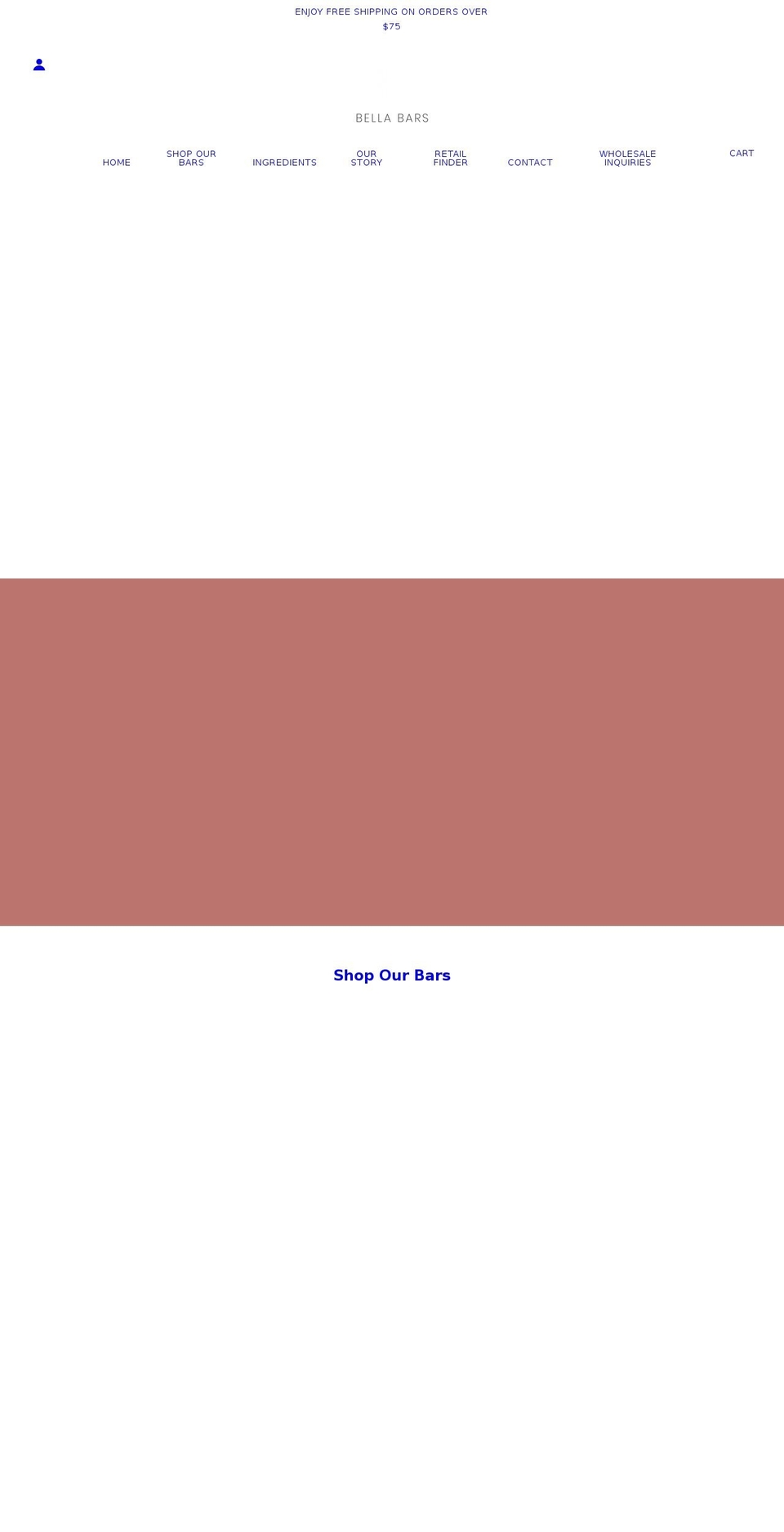 thebellabars.com shopify website screenshot