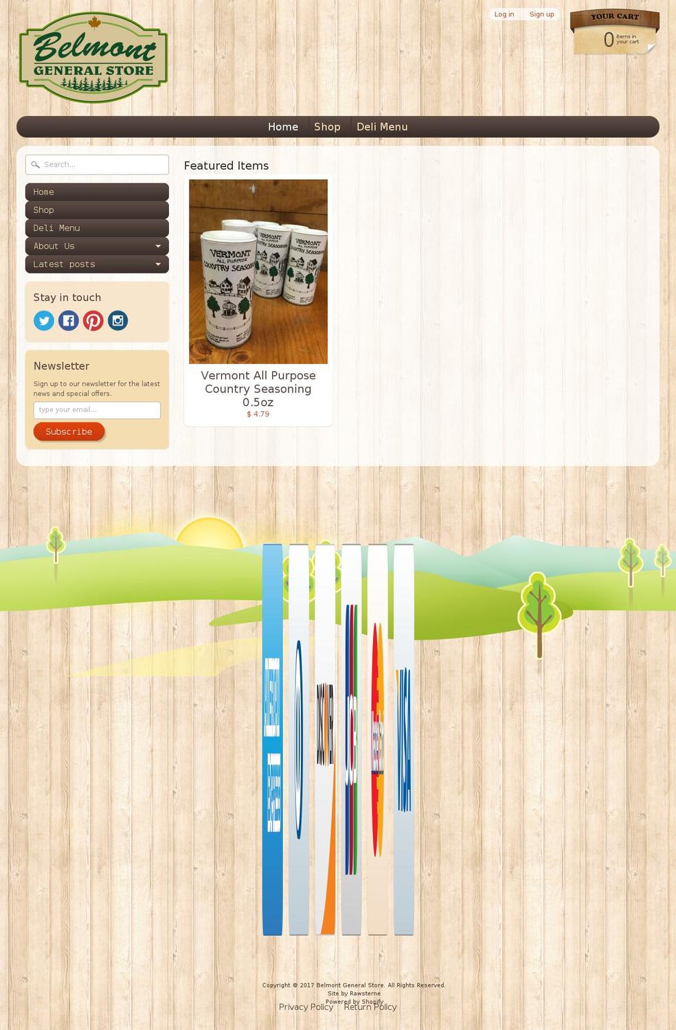 thebelmontgeneralstore.com shopify website screenshot