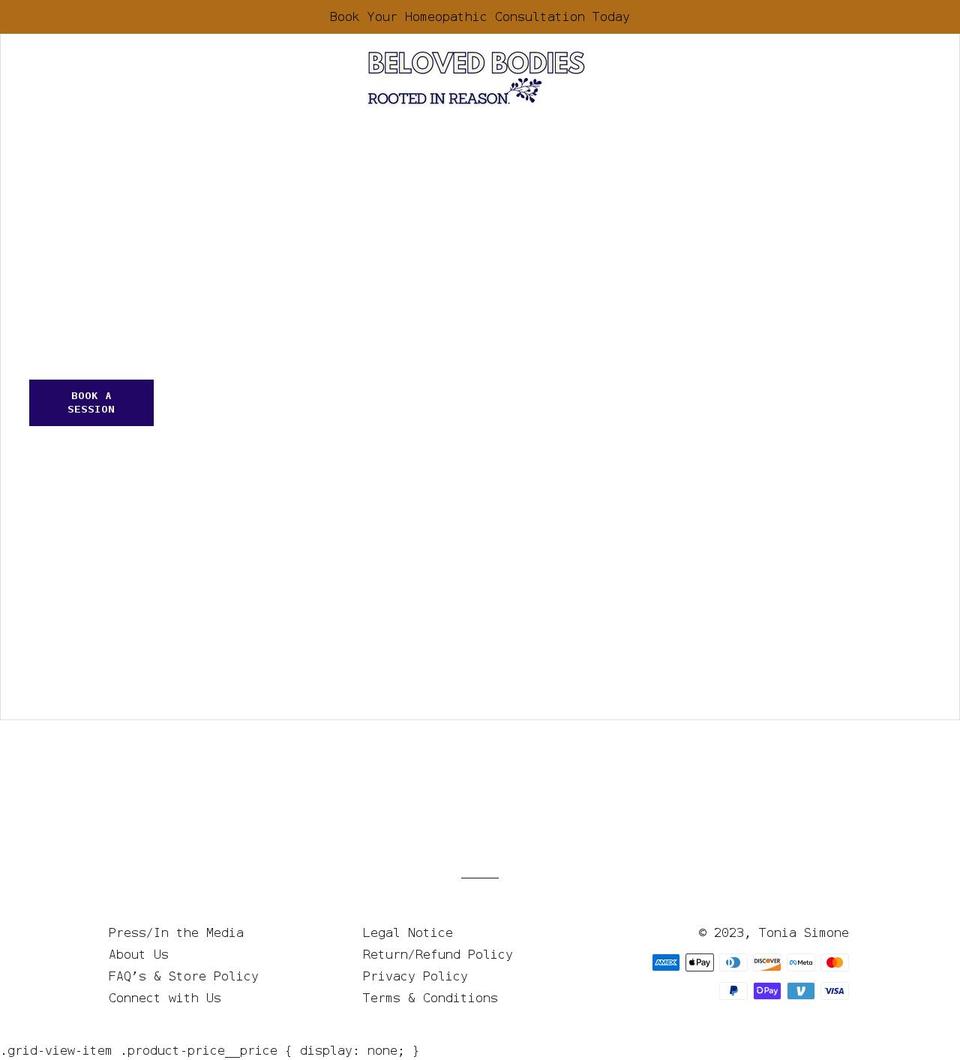thebelovedbodies.com shopify website screenshot