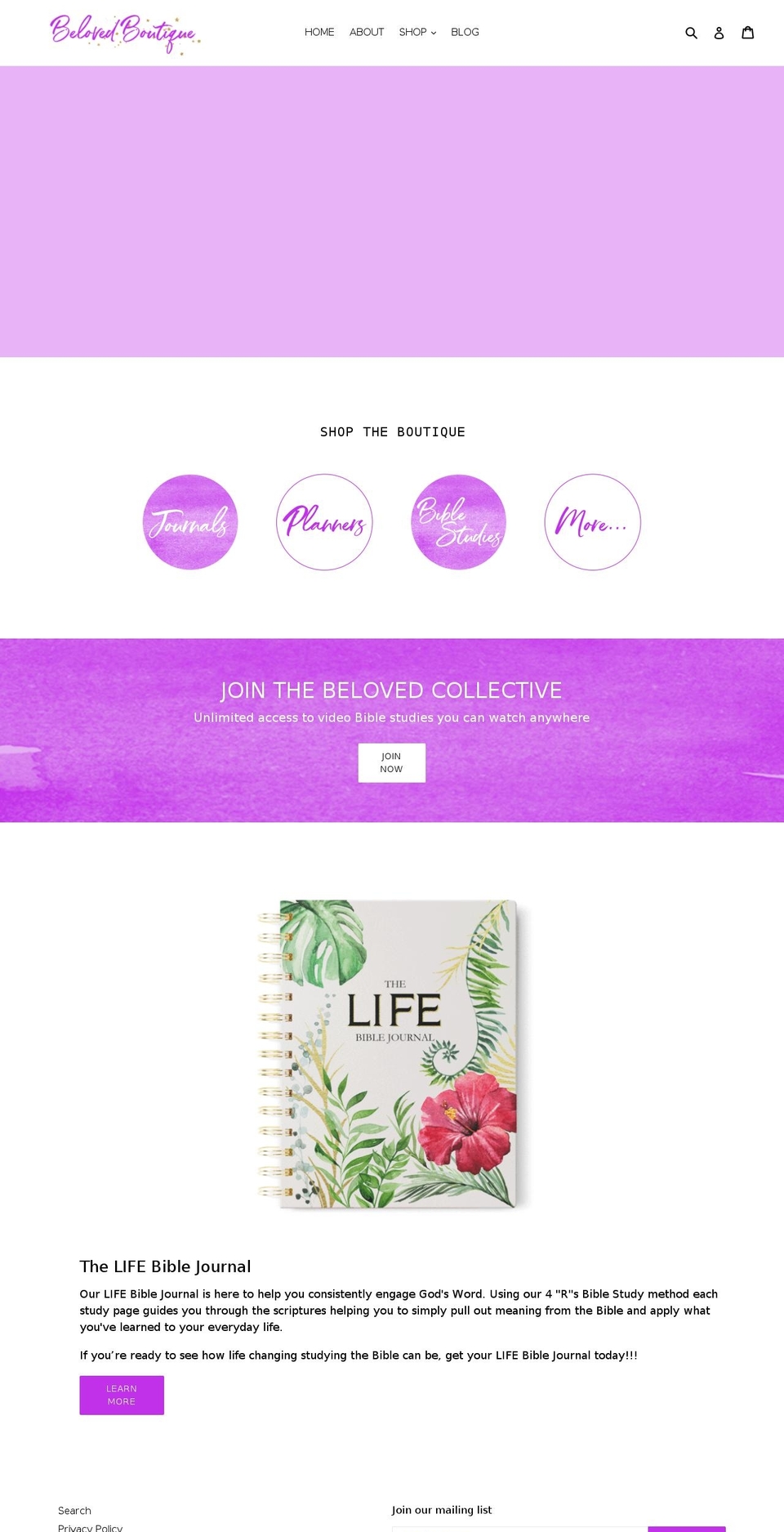 thebelovedboutique.com — Shopify storefront screenshot