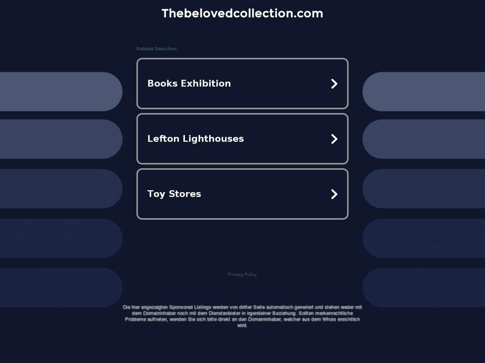 thebelovedcollection.com — Shopify storefront screenshot
