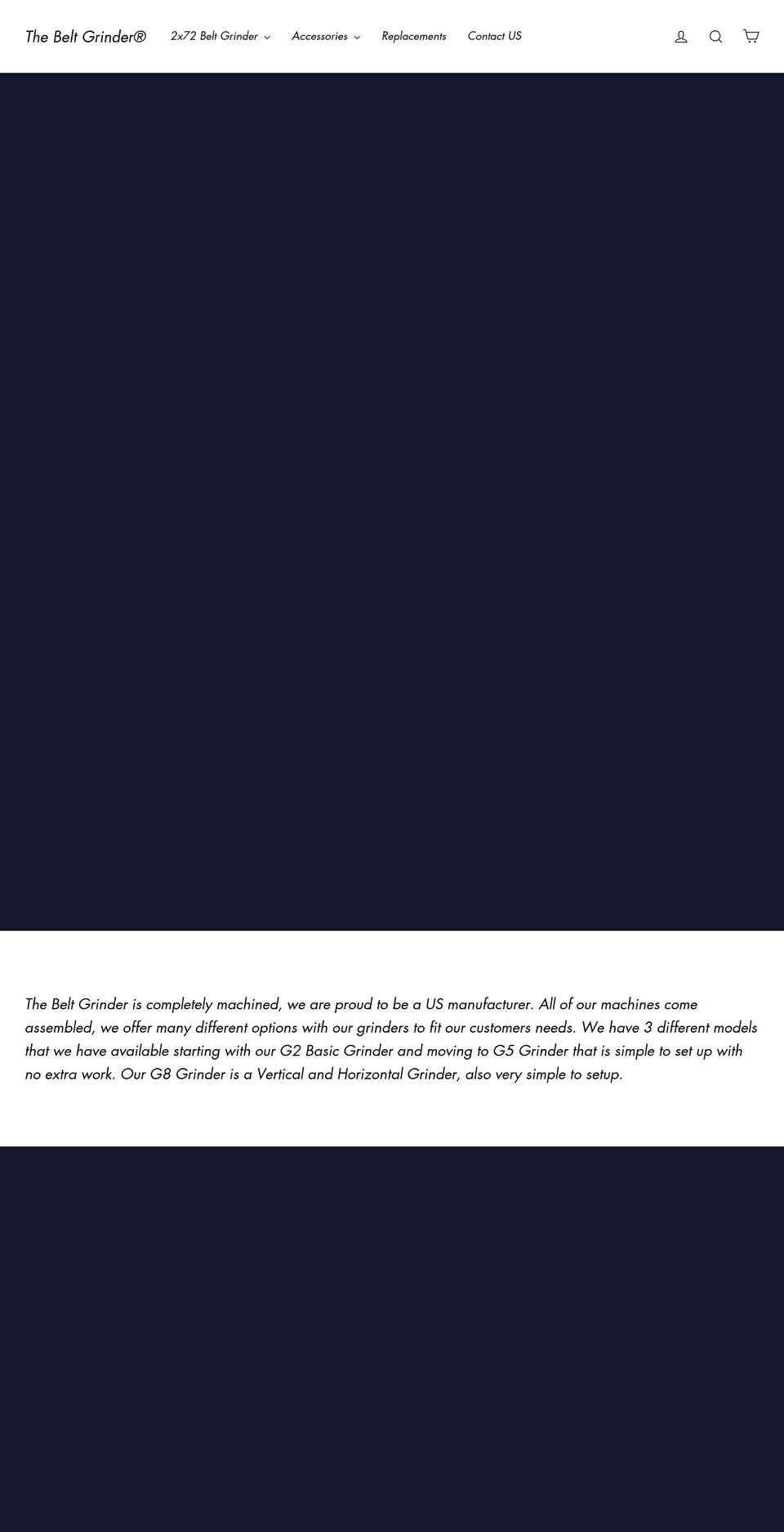 thebeltgrinder.com shopify website screenshot