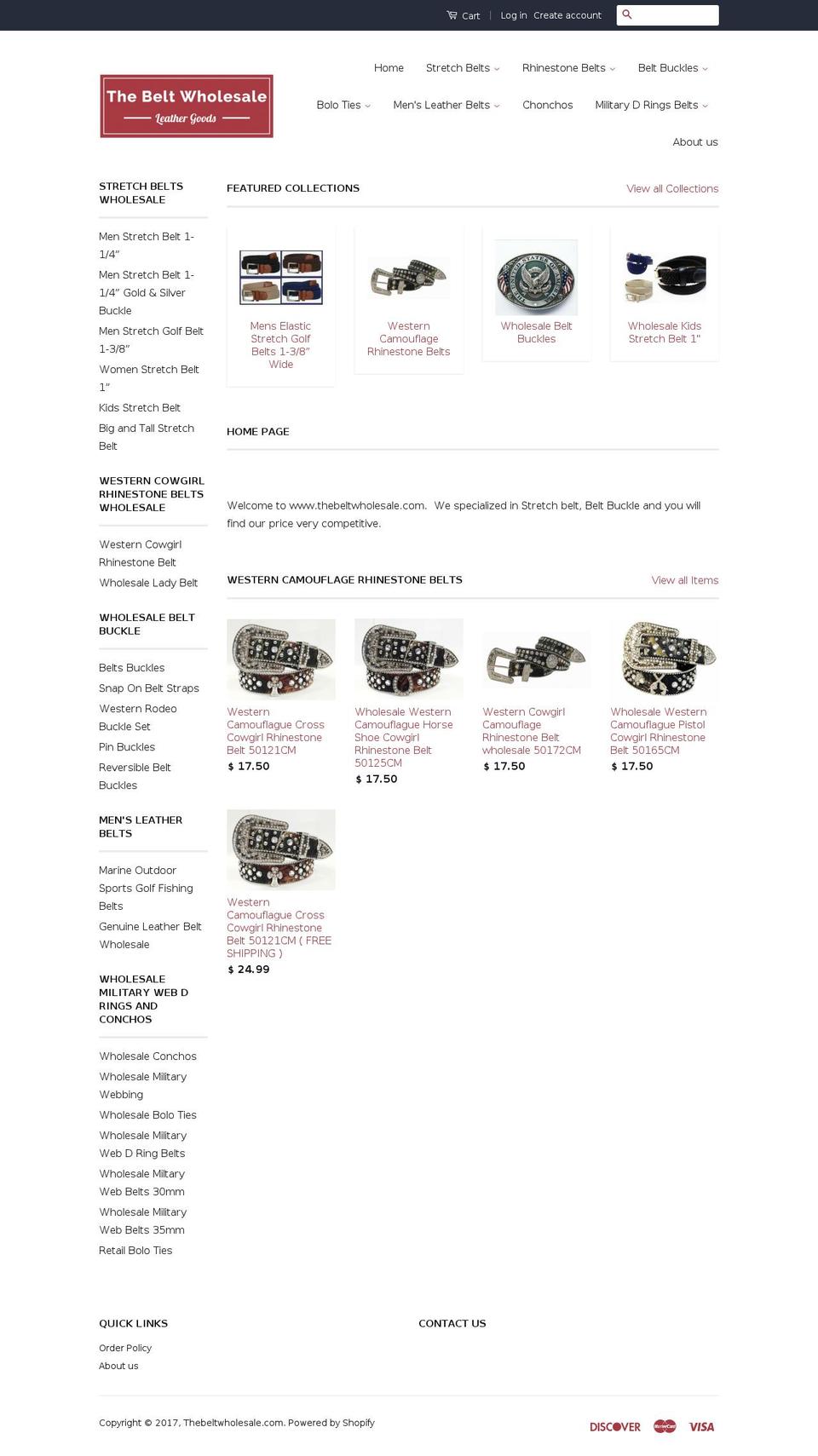 thebeltwholesale.com shopify website screenshot