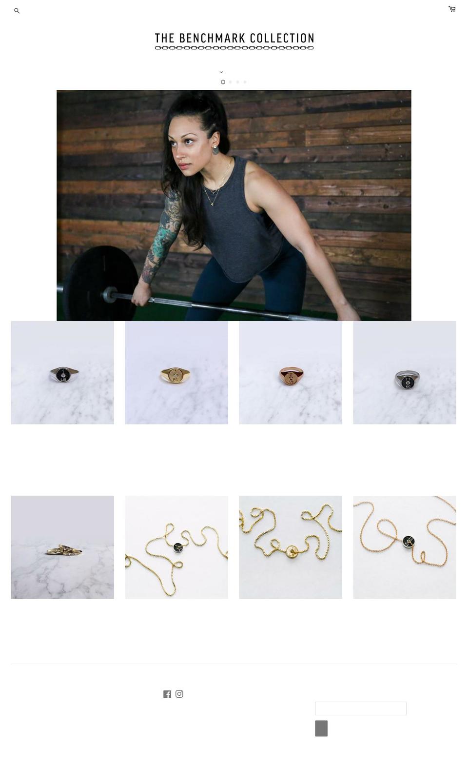 thebenchmarkcollection.com shopify website screenshot