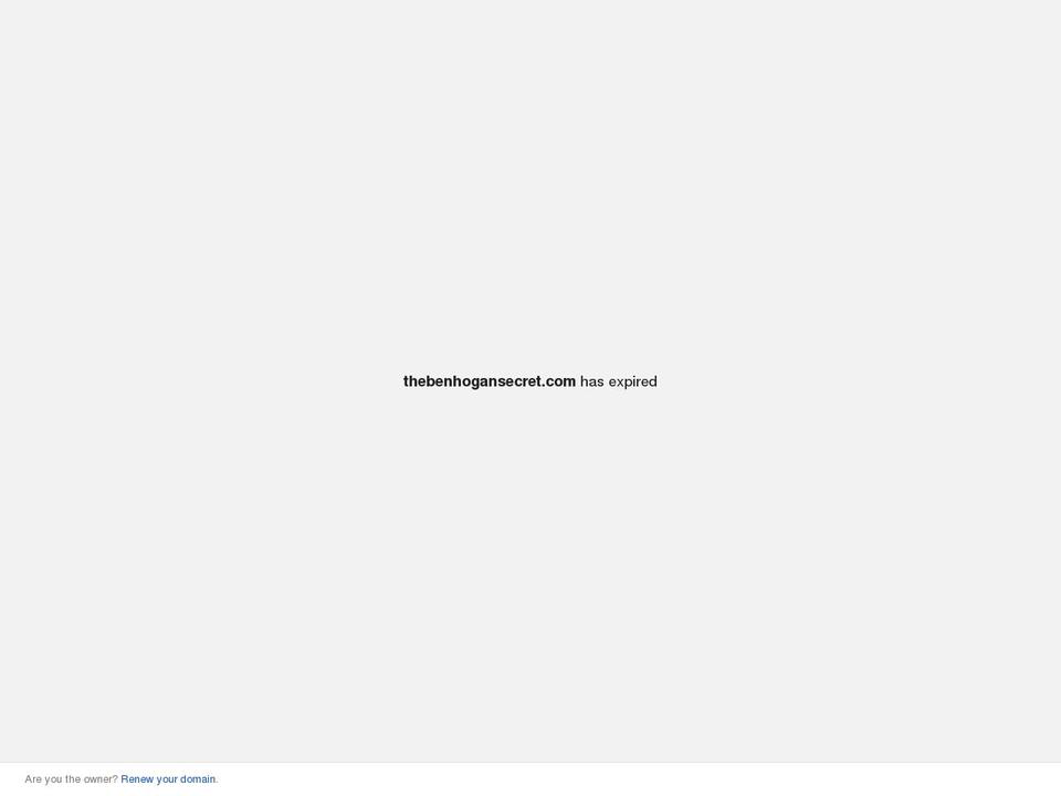 thebenhogansecret.com shopify website screenshot