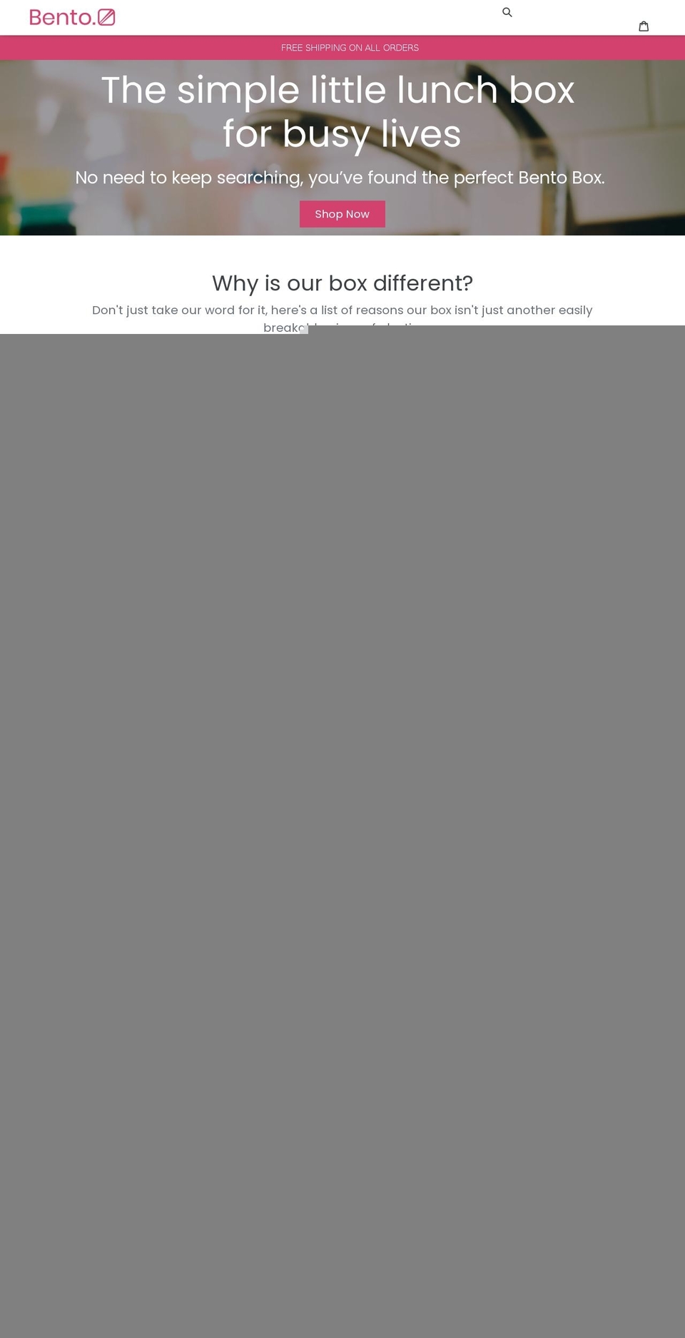 thebentoboxcompany.com shopify website screenshot