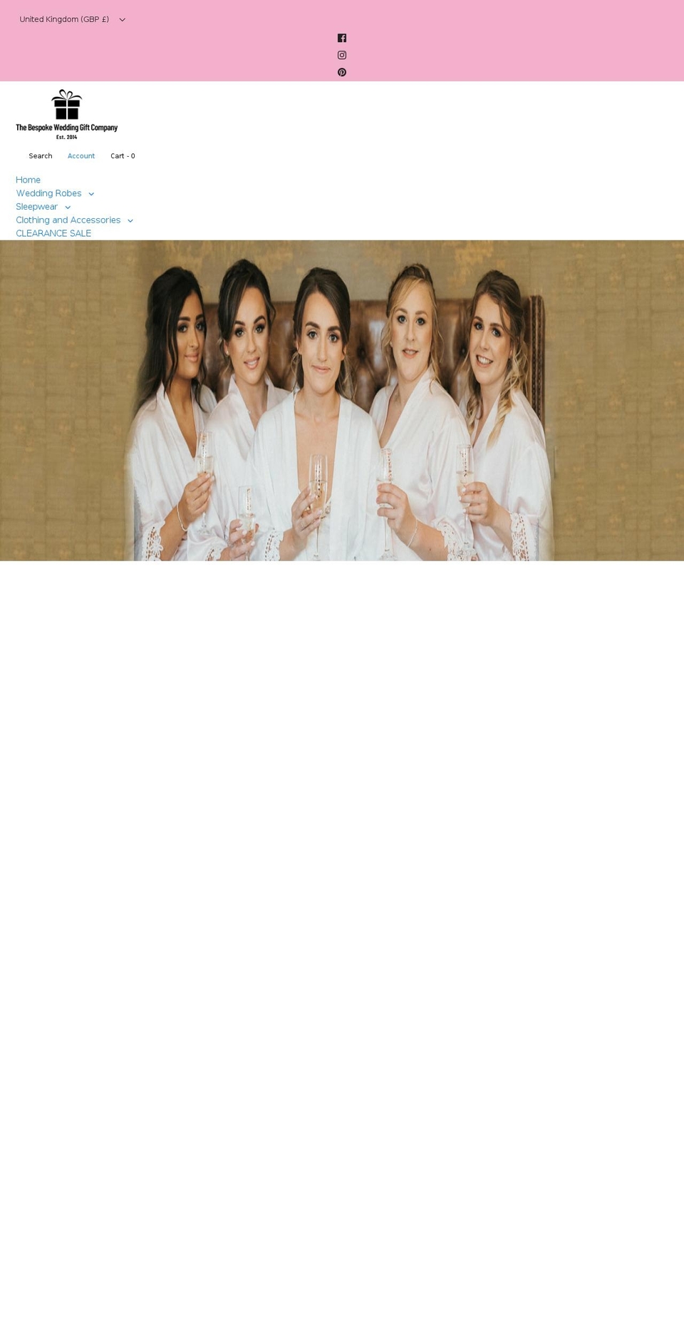 thebespokeweddinggiftco.com shopify website screenshot