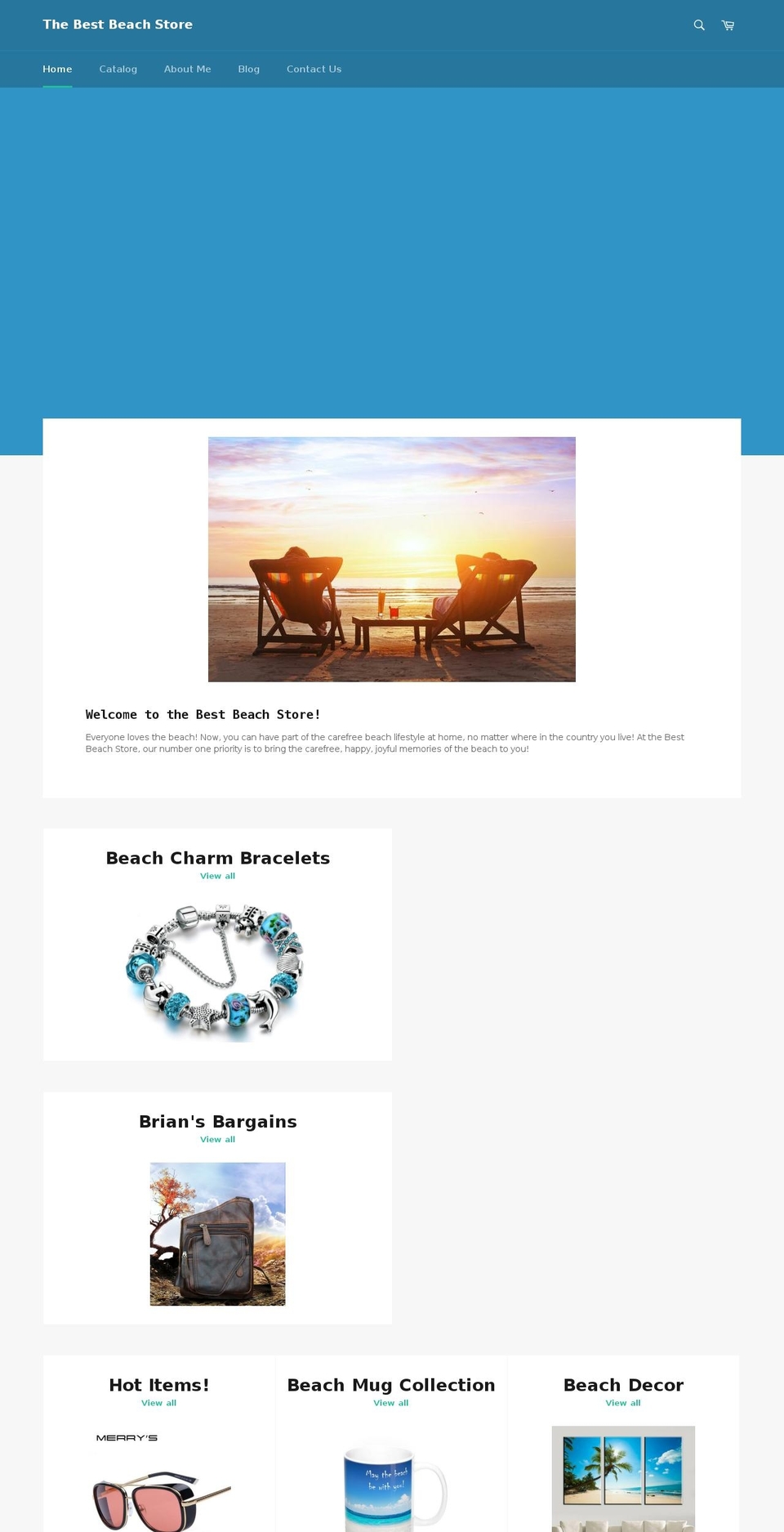 thebestbeachstore.com — Shopify storefront screenshot