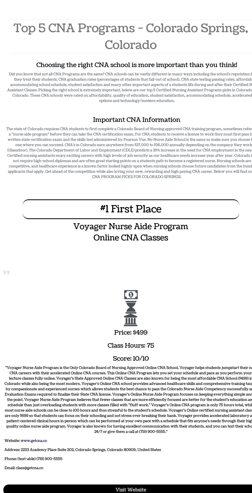 thebestcna.com shopify website screenshot