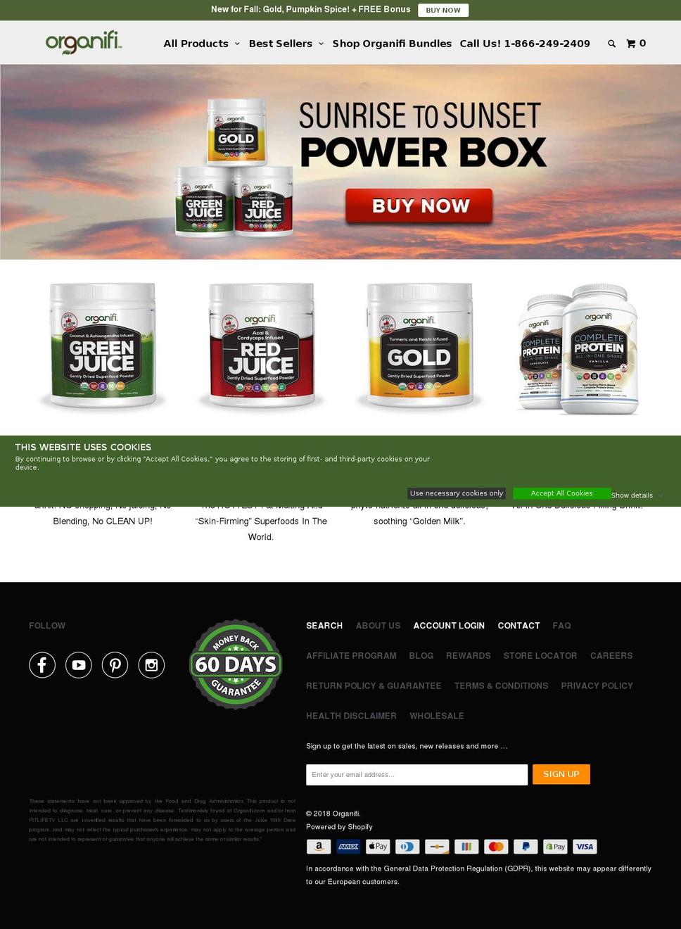 thebestdamngreendrink.com — Shopify storefront screenshot