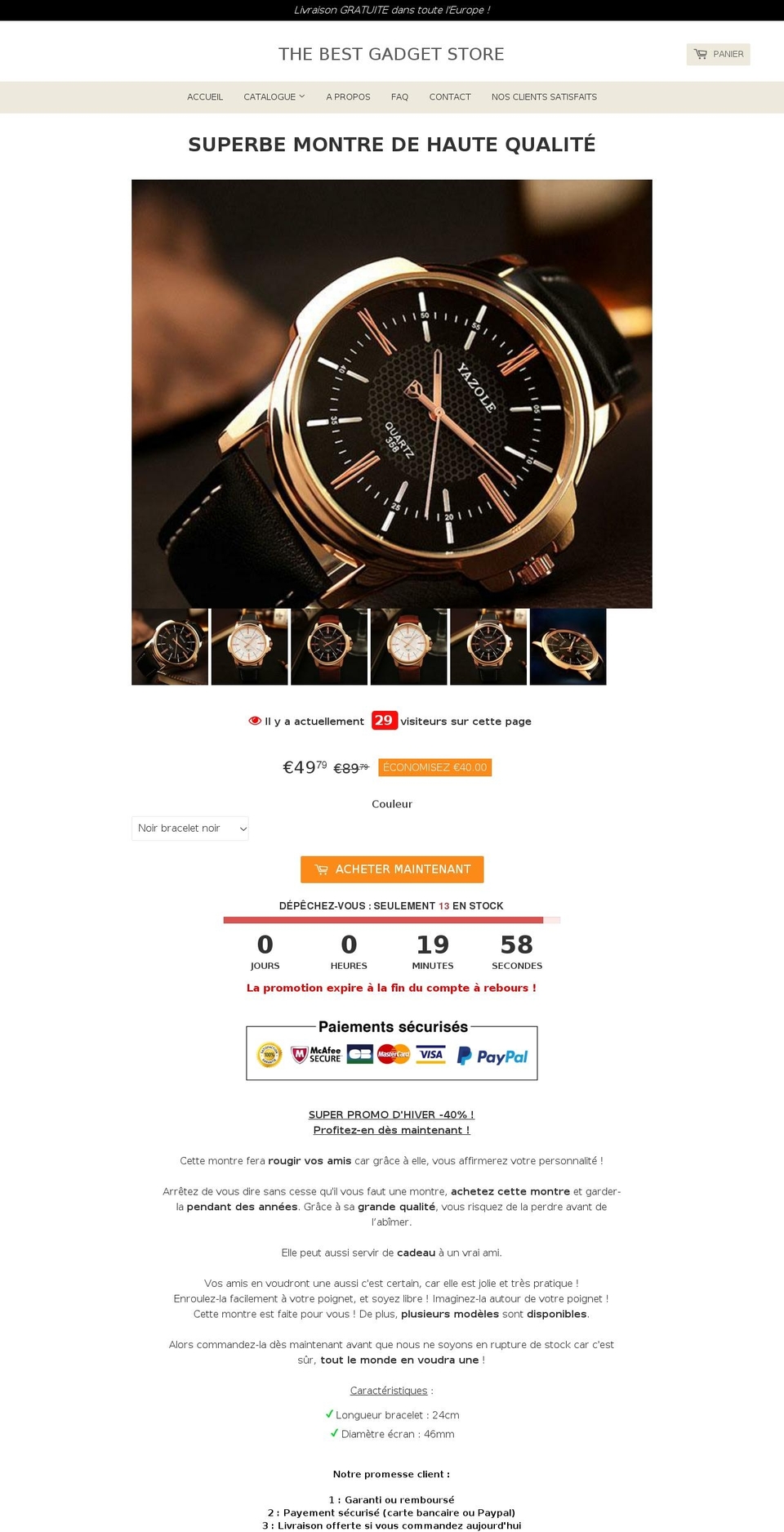 thebestgadgetstore.com — Shopify storefront screenshot