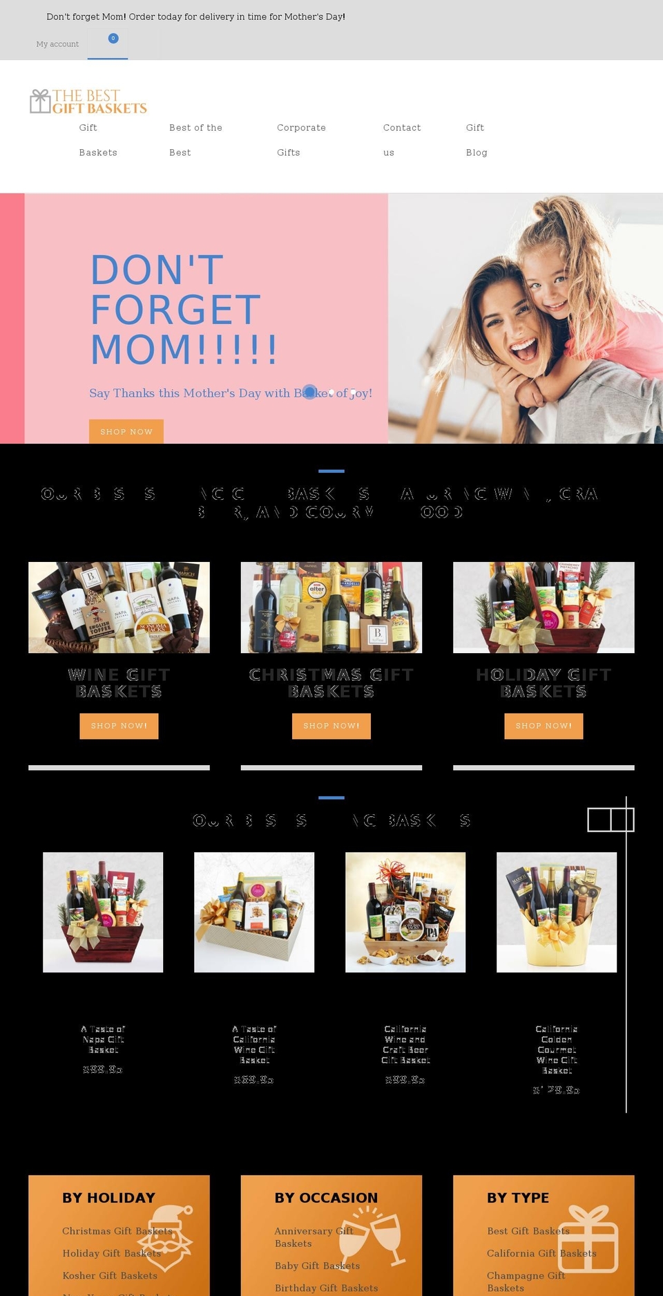 thebestgiftbaskets.com shopify website screenshot