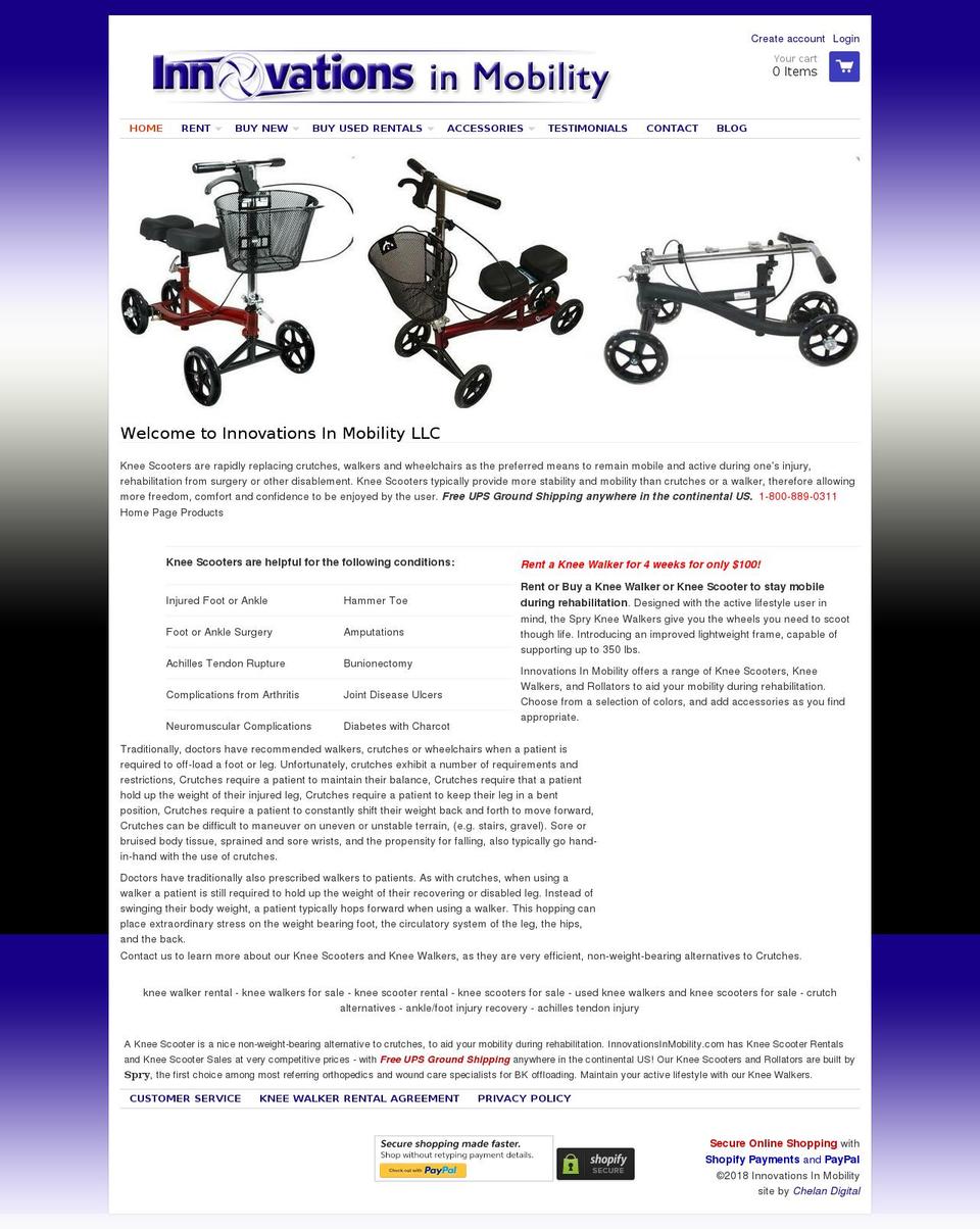 thebestkneewalker.com — Shopify storefront screenshot