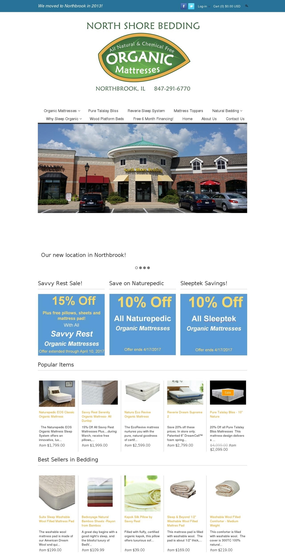 thebestorganicmattress.com shopify website screenshot