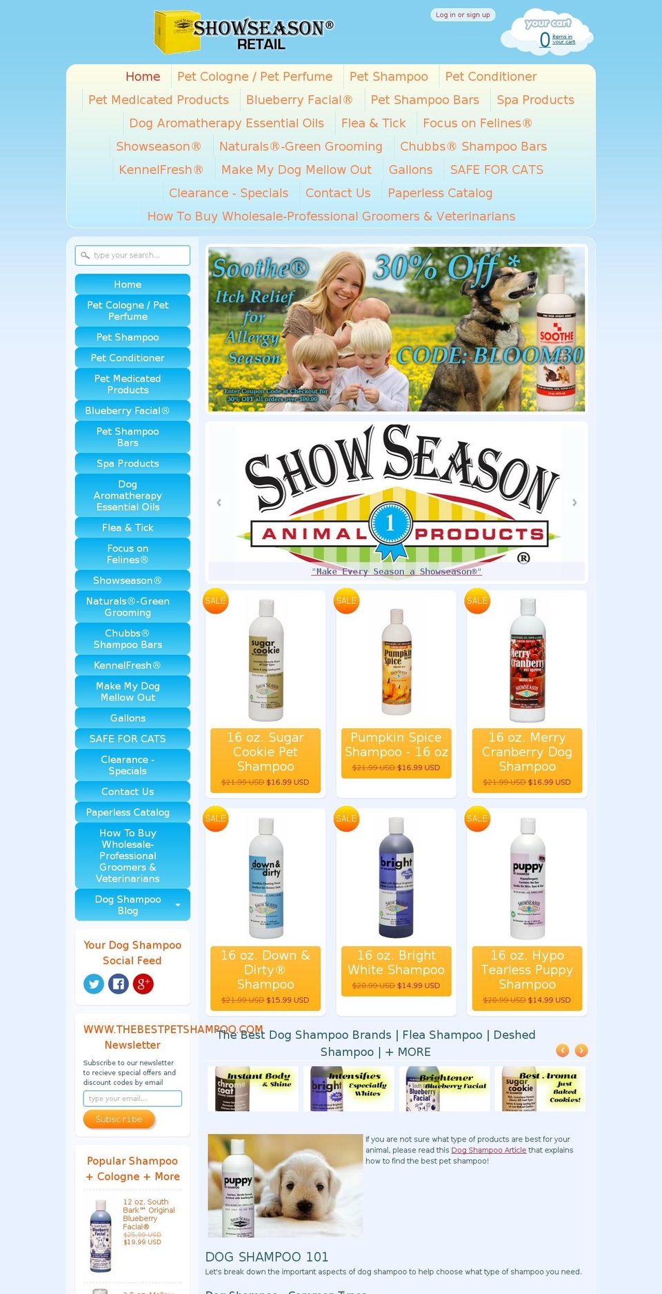 thebestpetshampoo.com shopify website screenshot